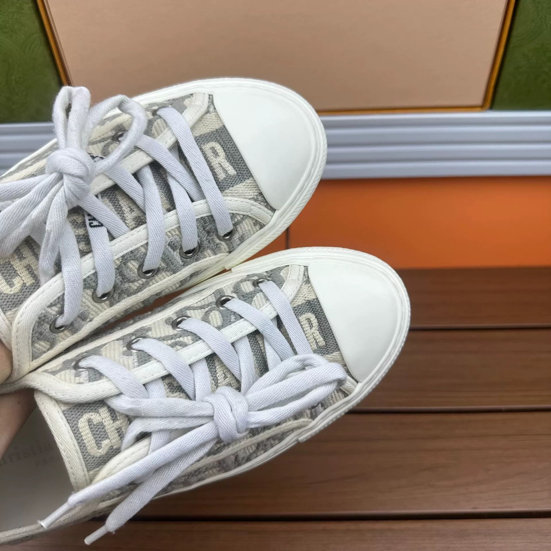 Dior Dior Gray Lowtop Sneakers it_36 Women Size US 6 / IT 36 - 6 Thumbnail