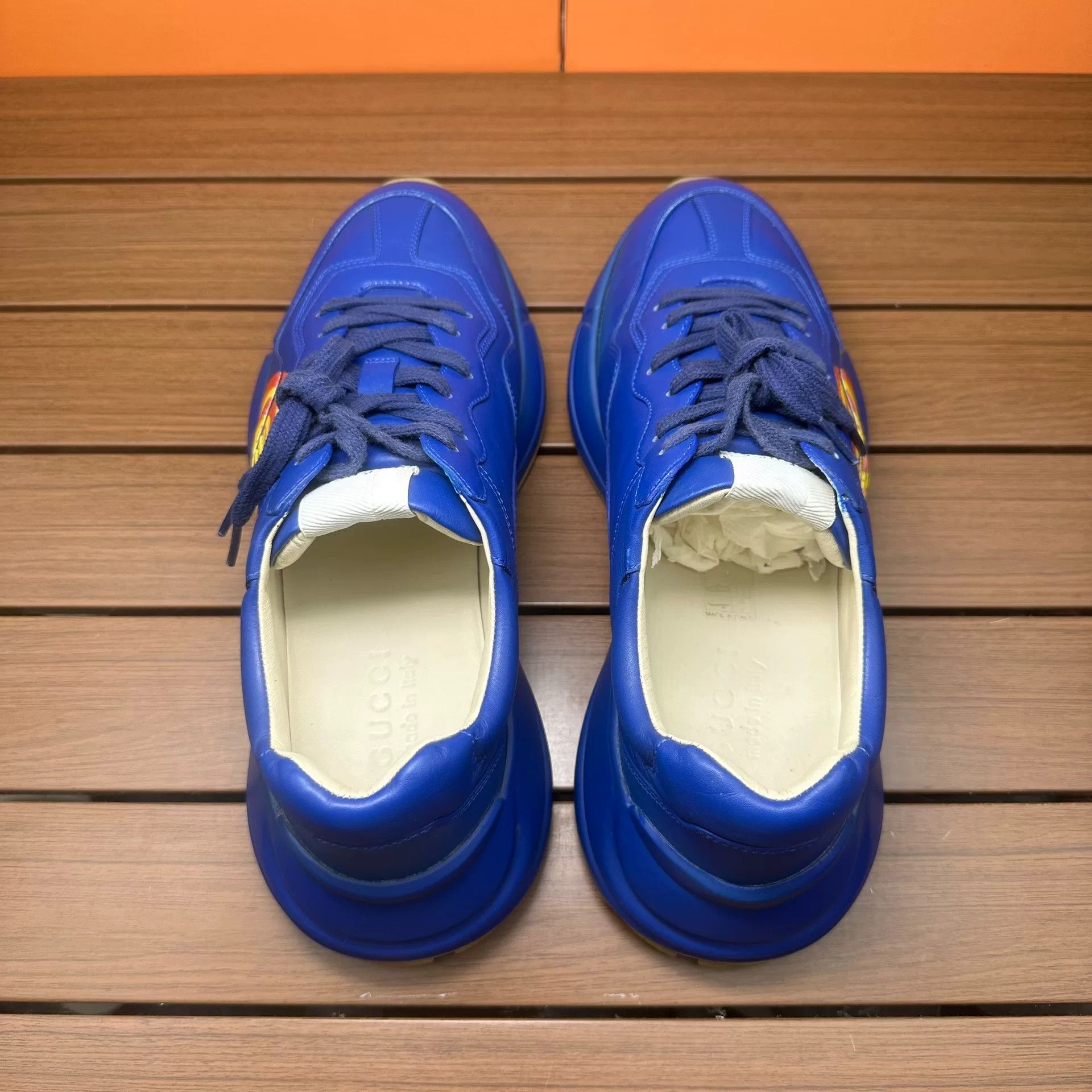 Gucci Gucci Blue Lowtop Sneakers 9 Men Size US 9 / EU 42 - 7 Thumbnail