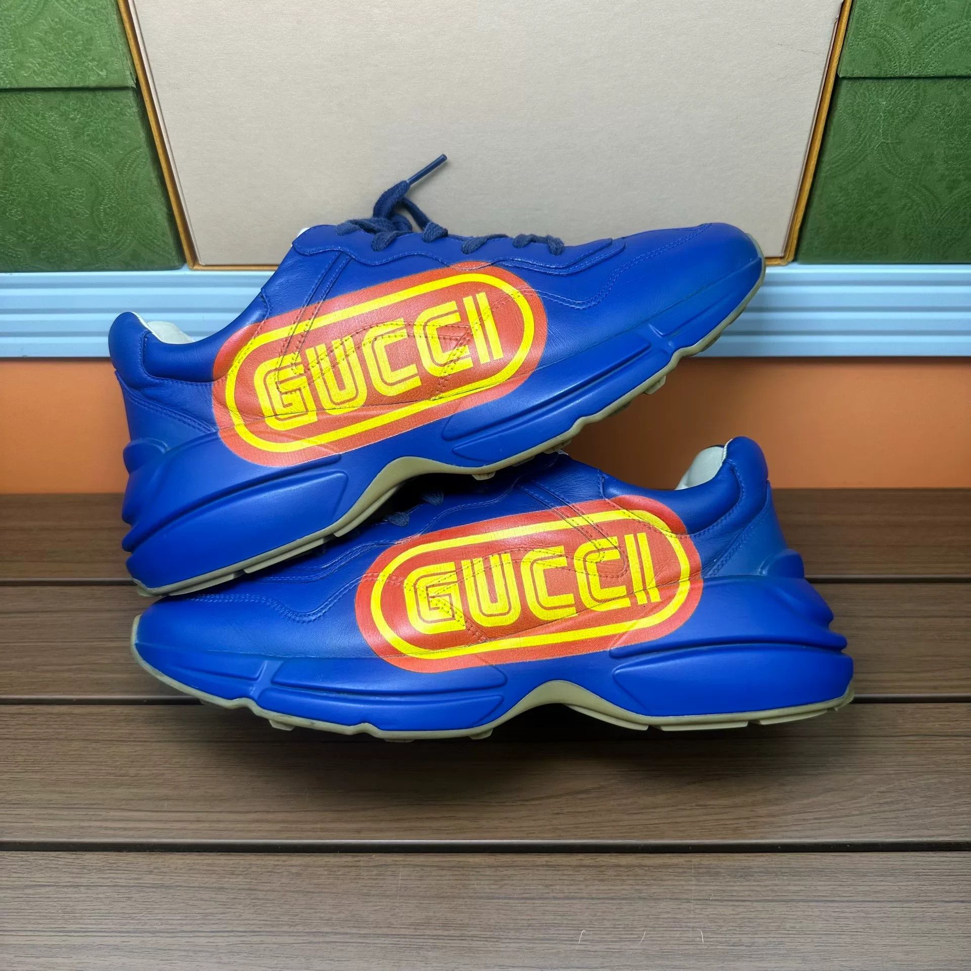 Gucci Gucci Blue Lowtop Sneakers 9 Men Size US 9 / EU 42 - 2 Thumbnail