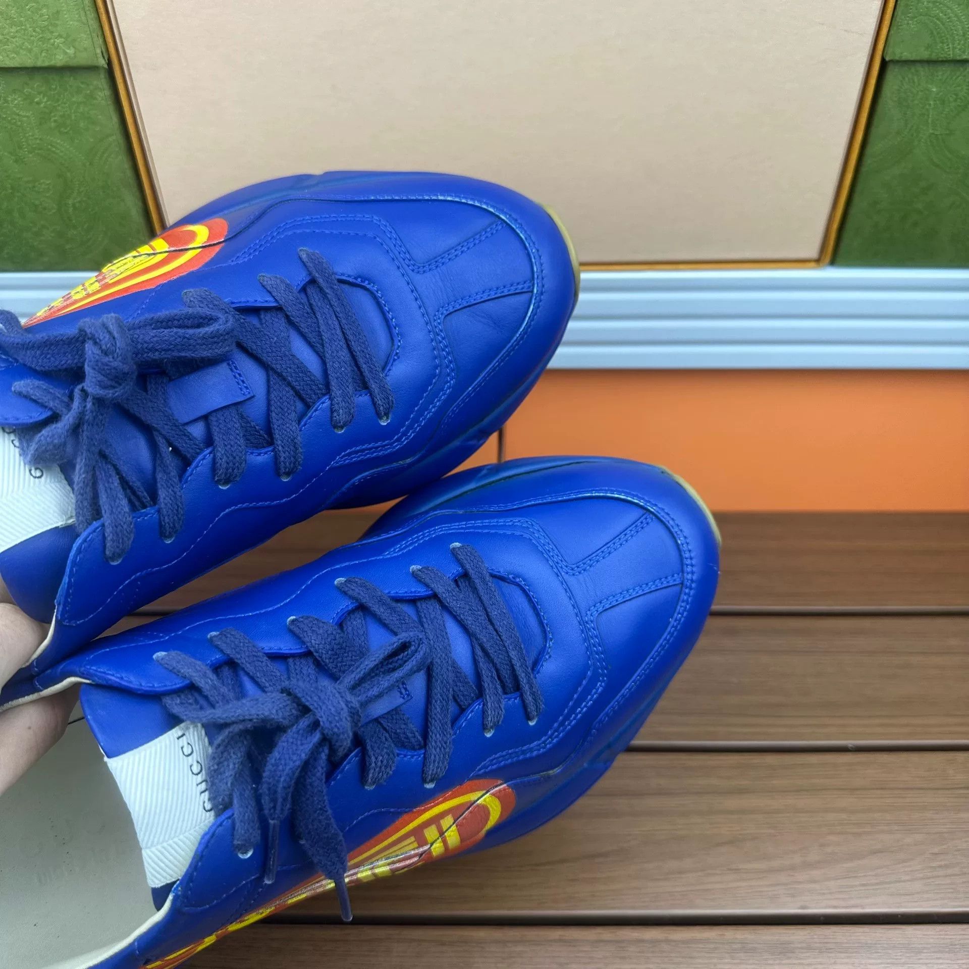 Gucci Gucci Blue Lowtop Sneakers 9 Men Size US 9 / EU 42 - 6 Thumbnail