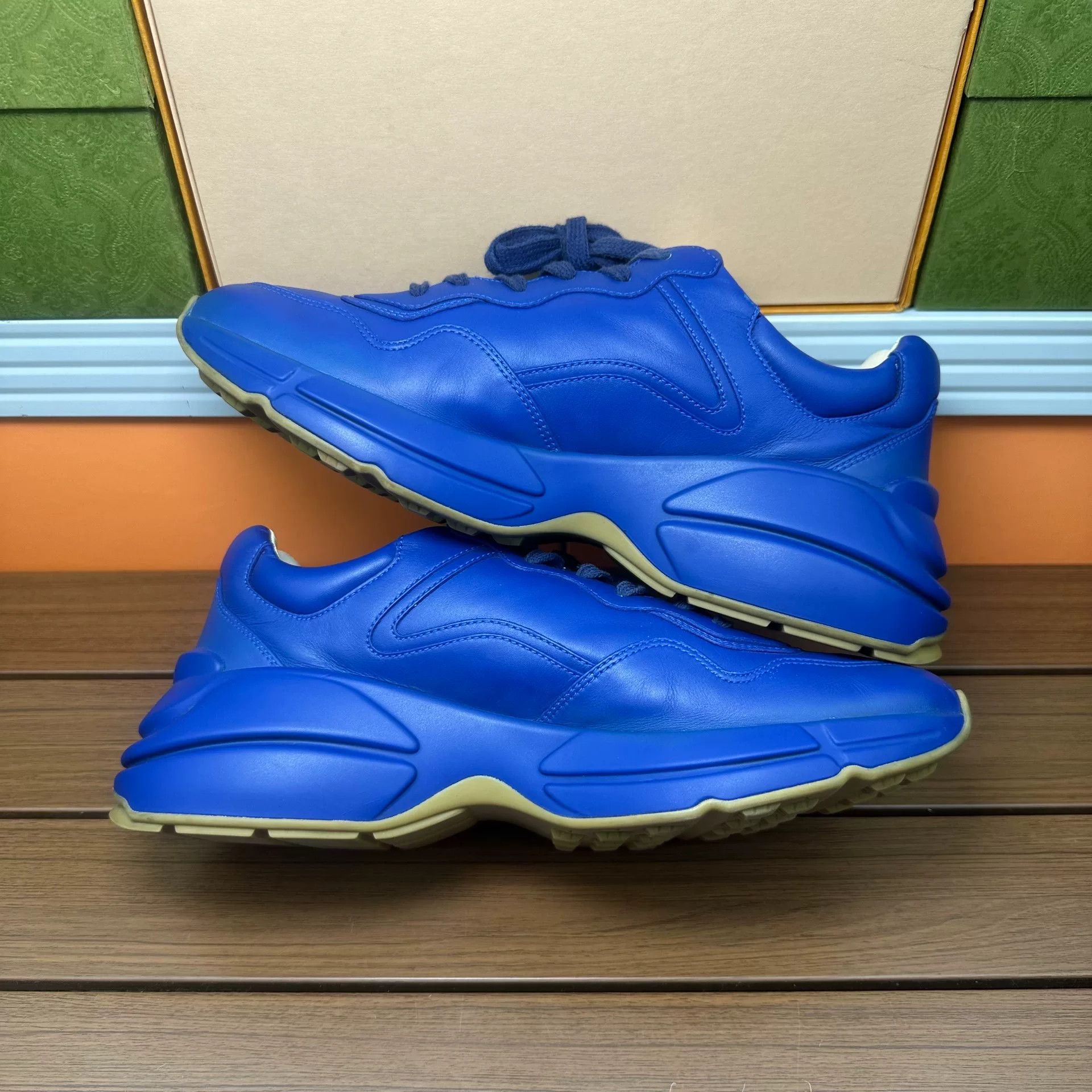 Gucci Gucci Blue Lowtop Sneakers 9 Men Size US 9 / EU 42 - 3 Thumbnail