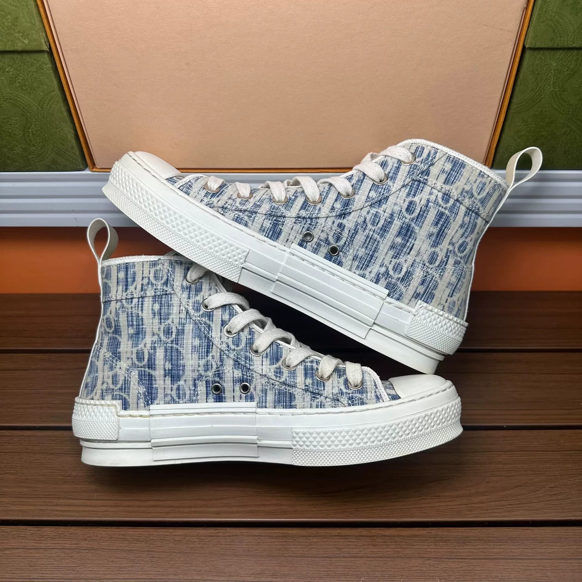 Dior Dior Blue Hitop Sneakers it_37 Women Size US 7 / IT 37 - 3 Thumbnail