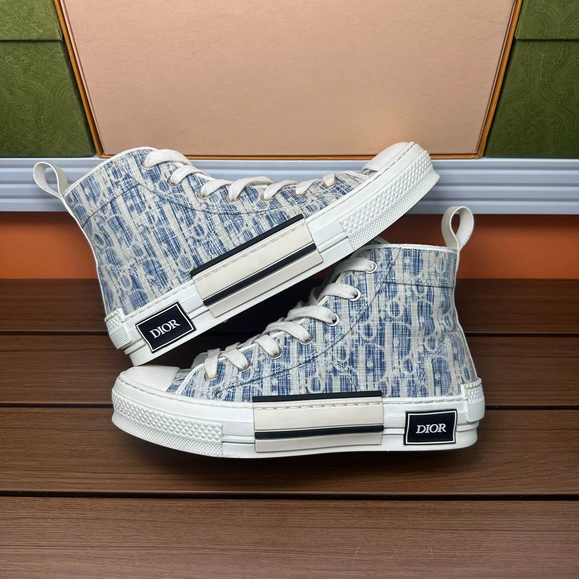 Dior Dior Blue Hitop Sneakers it_37 Women Size US 7 / IT 37 - 2 Thumbnail