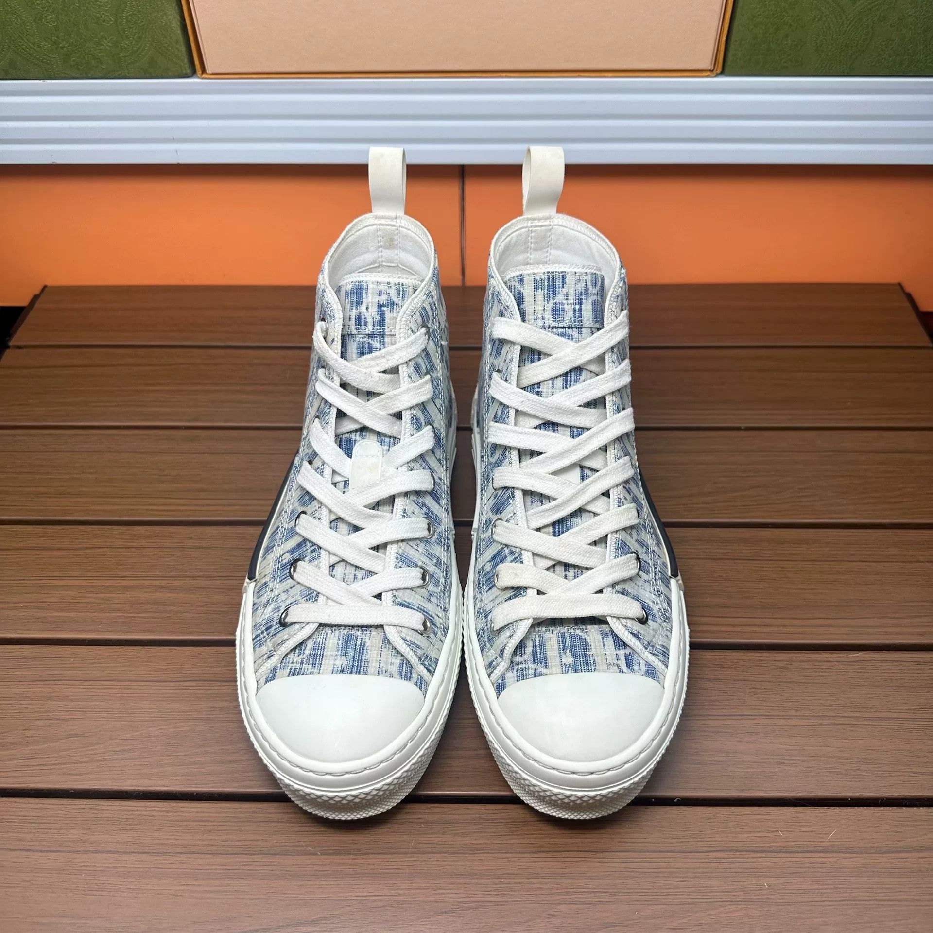 Dior Dior Blue Hitop Sneakers it_37 Women Size US 7 / IT 37 - 4 Thumbnail