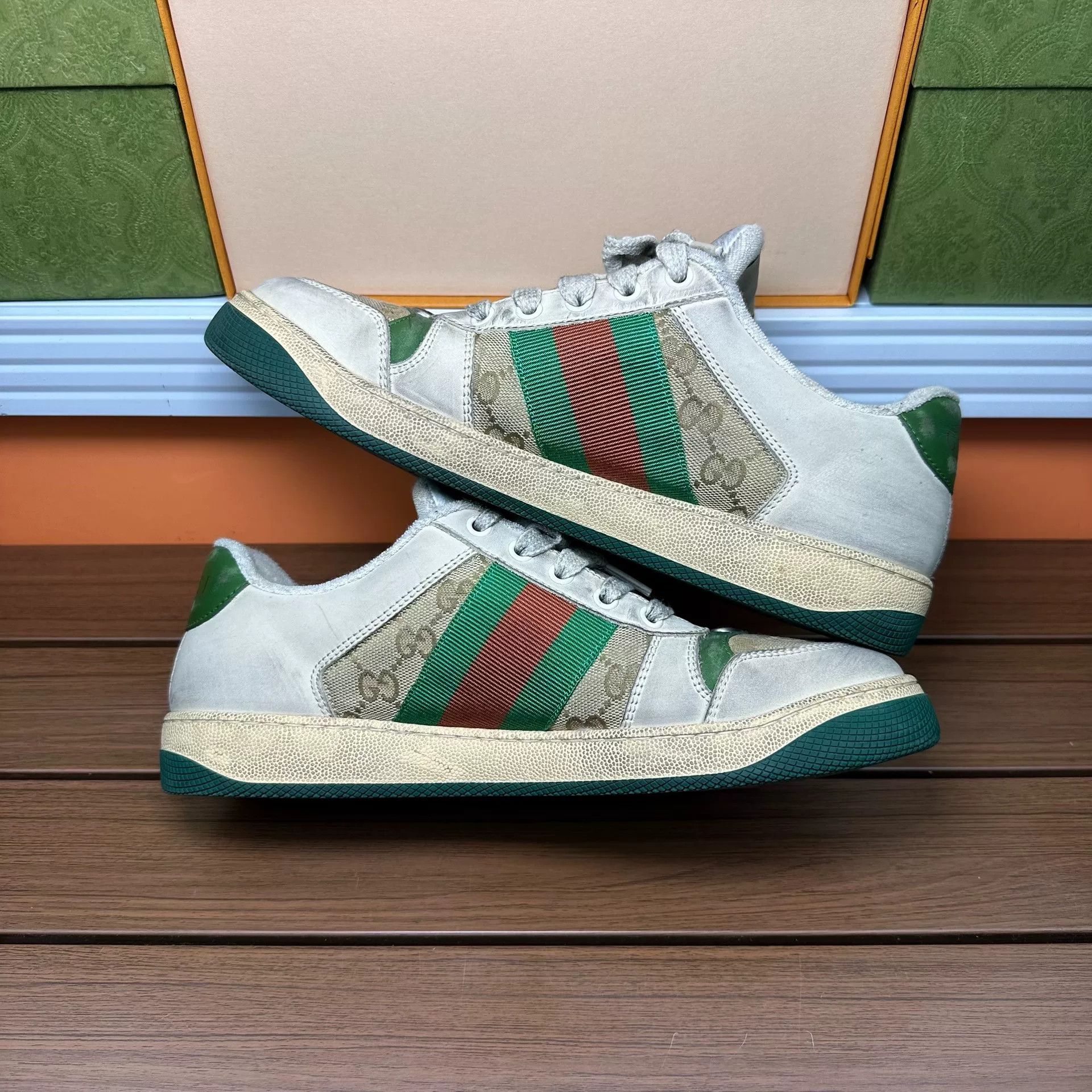 Gucci Gucci Green Lowtop Sneakers 8 Men Size US 8 / EU 41 - 3 Thumbnail