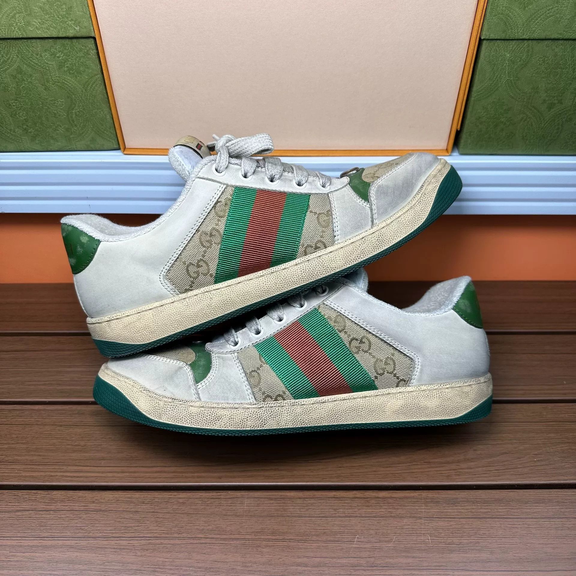 Gucci Gucci Green Lowtop Sneakers 8 Men Size US 8 / EU 41 - 2 Thumbnail