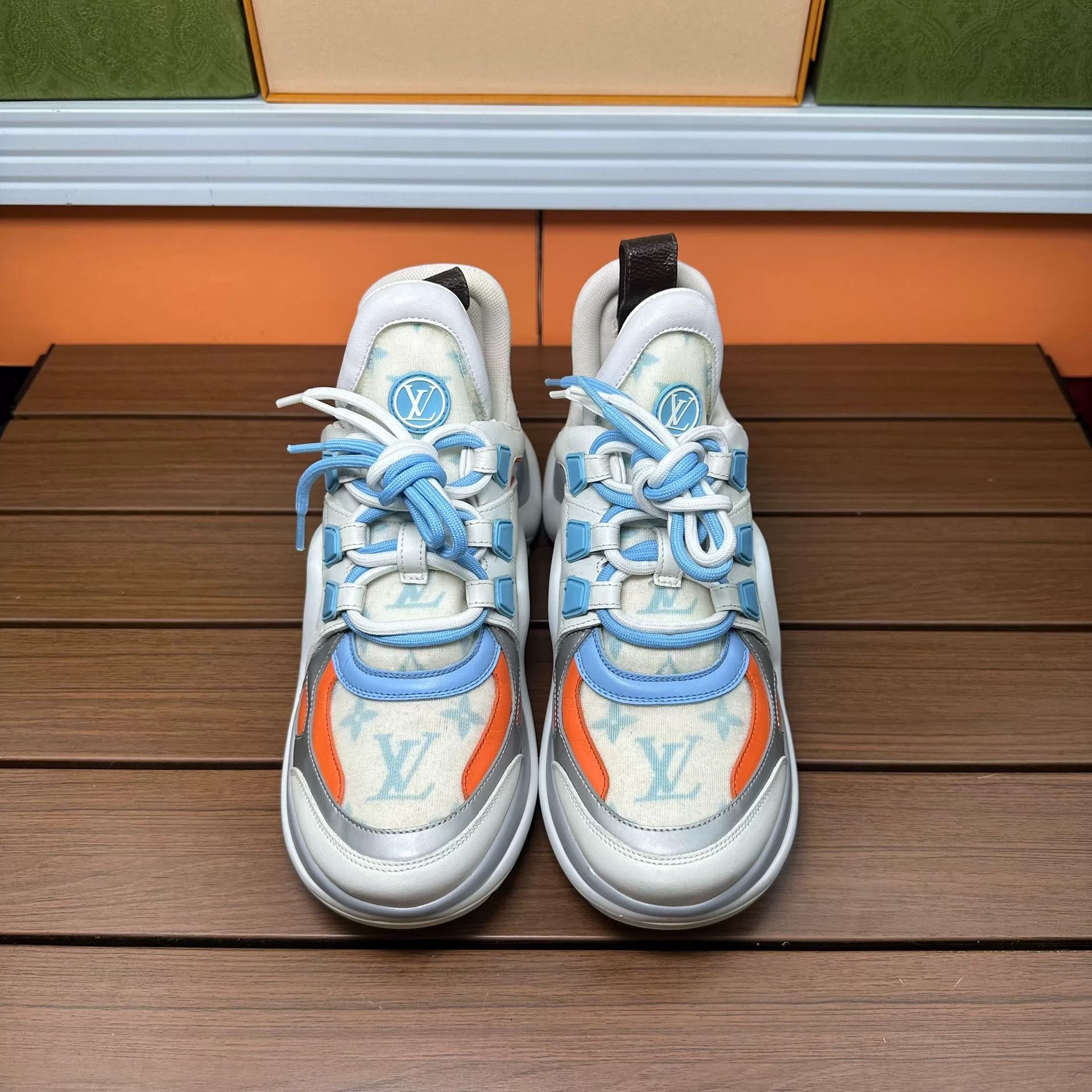 Louis Vuitton Louis Vuitton Blue Lowtop Sneakers it_36 Women Size US 6 / IT 36 - 4 Thumbnail