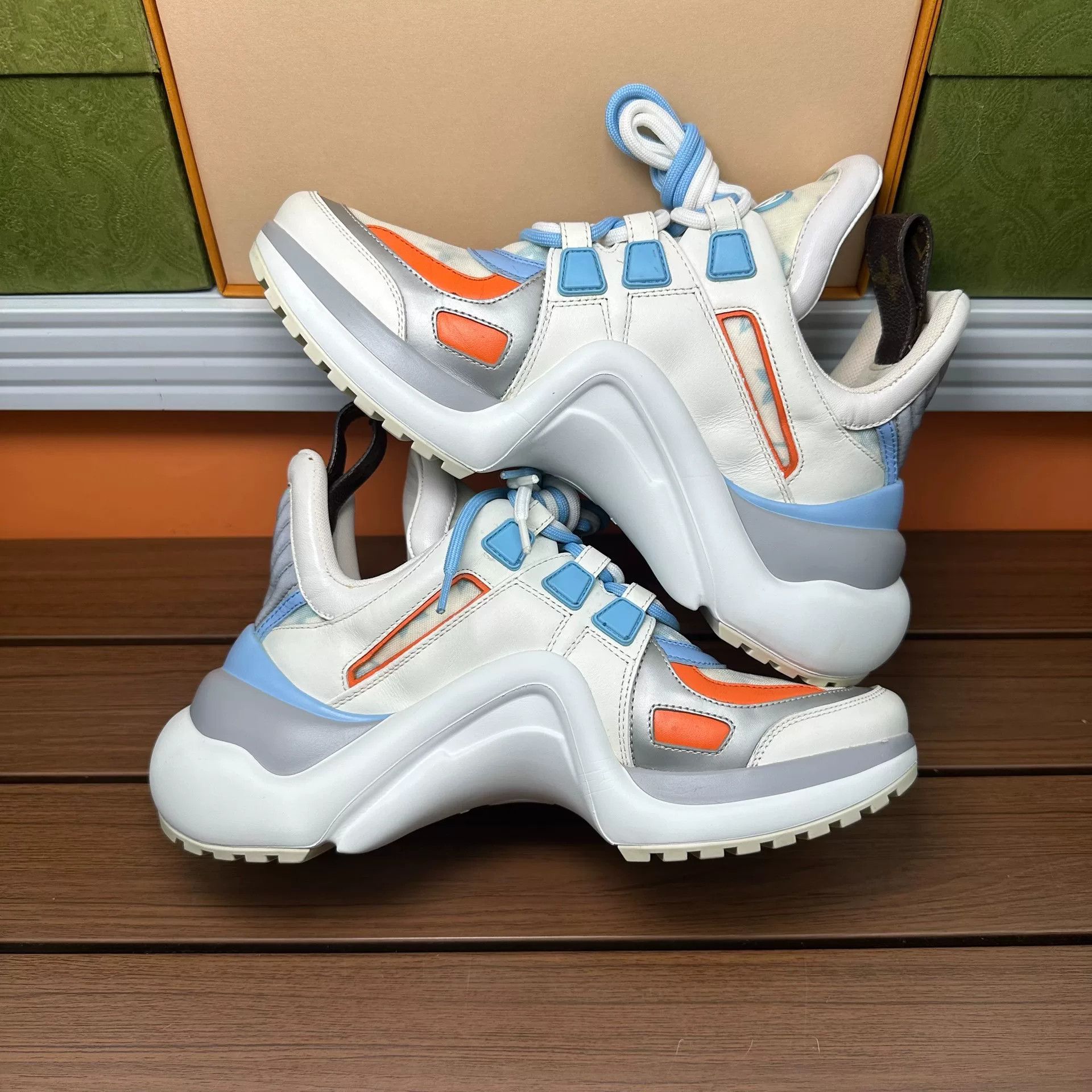 Louis Vuitton Louis Vuitton Blue Lowtop Sneakers it_36 Women Size US 6 / IT 36 - 3 Thumbnail
