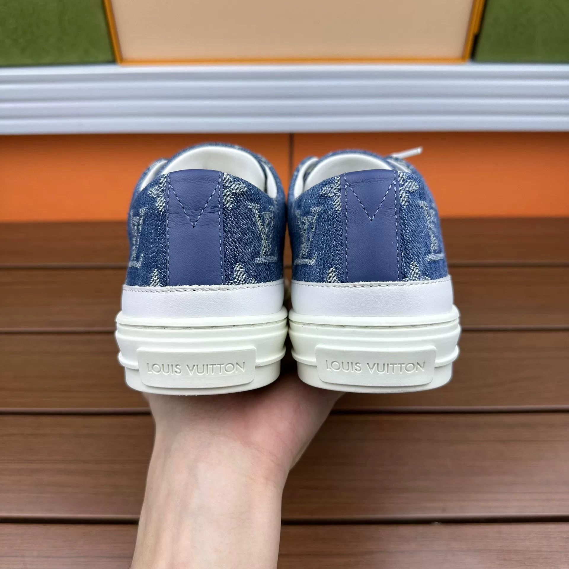 Louis Vuitton Louis Vuitton Denim Blue Lowtop Sneakers it_36 Women Size US 6 / IT 36 - 6 Thumbnail