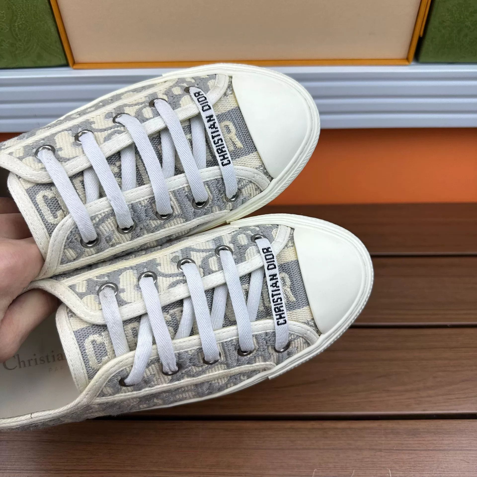 Dior Dior Gray Lowtop Sneakers it_36 Women Size US 6 / IT 36 - 7 Thumbnail