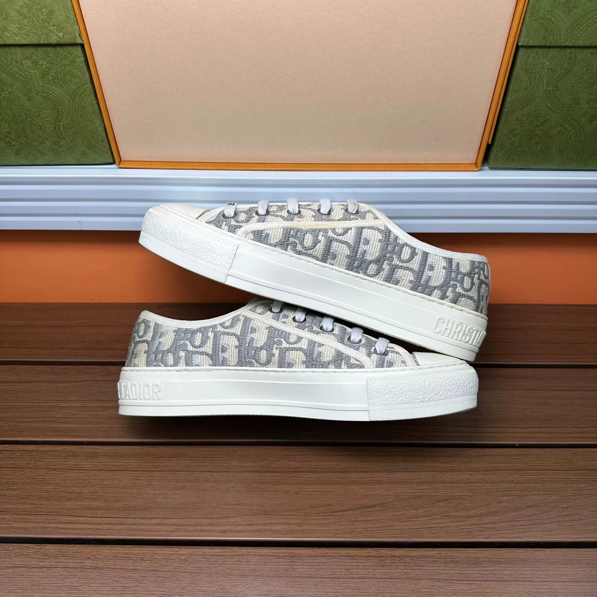 Dior Dior Gray Lowtop Sneakers it_36 Women Size US 6 / IT 36 - 3 Thumbnail