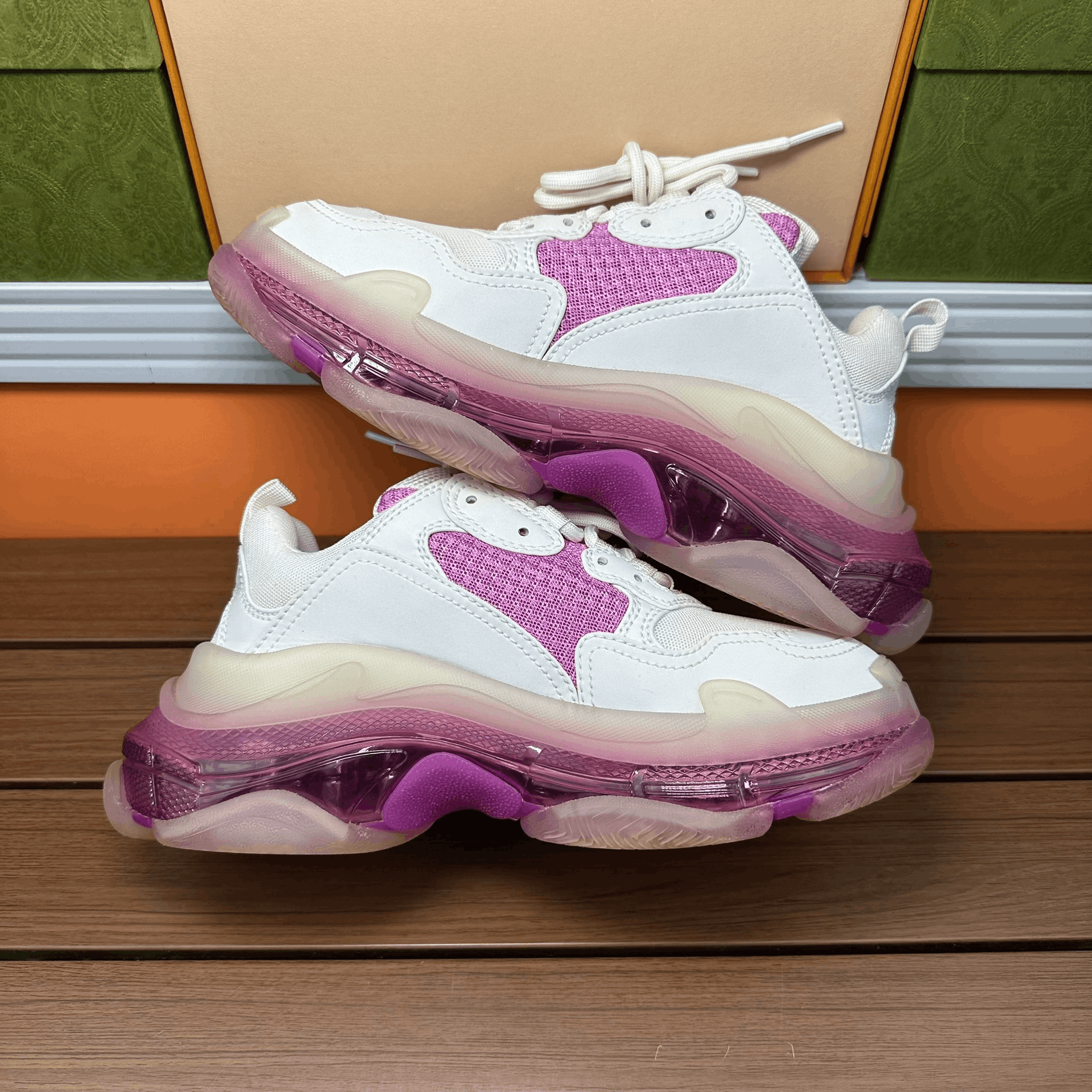 Balenciaga Balenciaga Pink Lowtop Sneakers it_37 Women Size US 7 / IT 37 - 3 Thumbnail