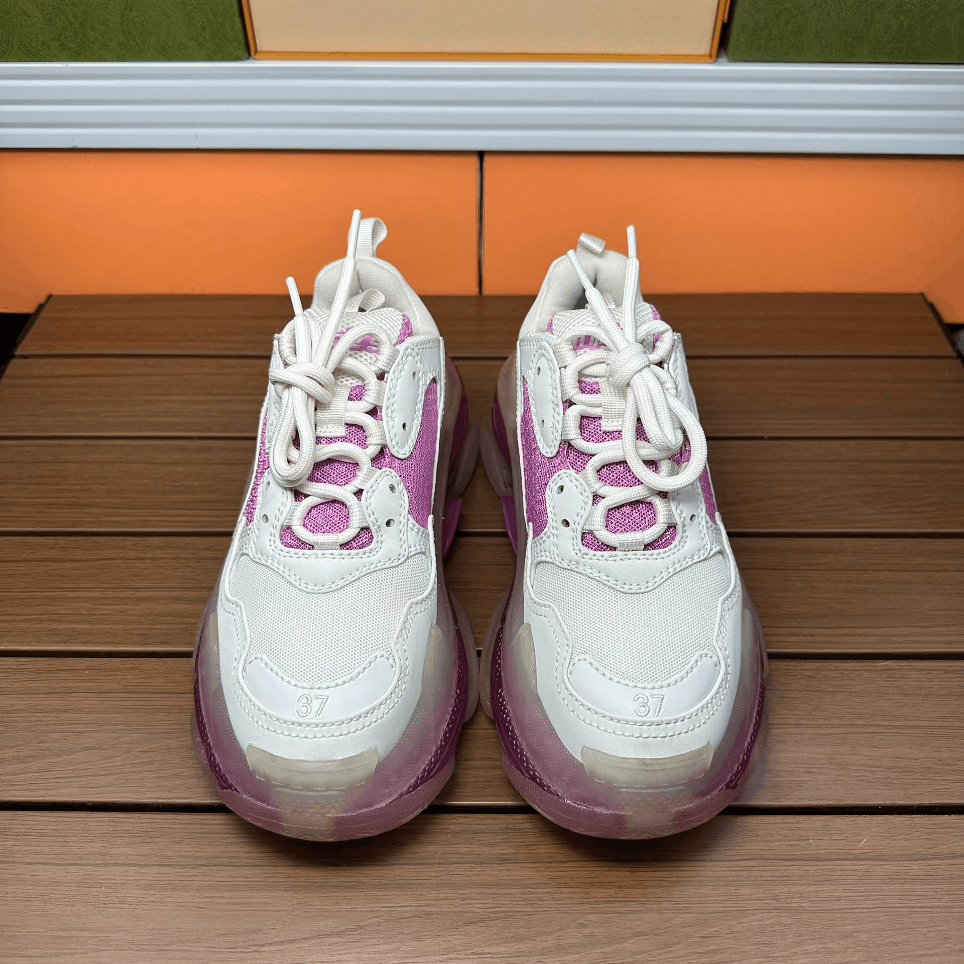 Balenciaga Balenciaga Pink Lowtop Sneakers it_37 Women Size US 7 / IT 37 - 4 Thumbnail
