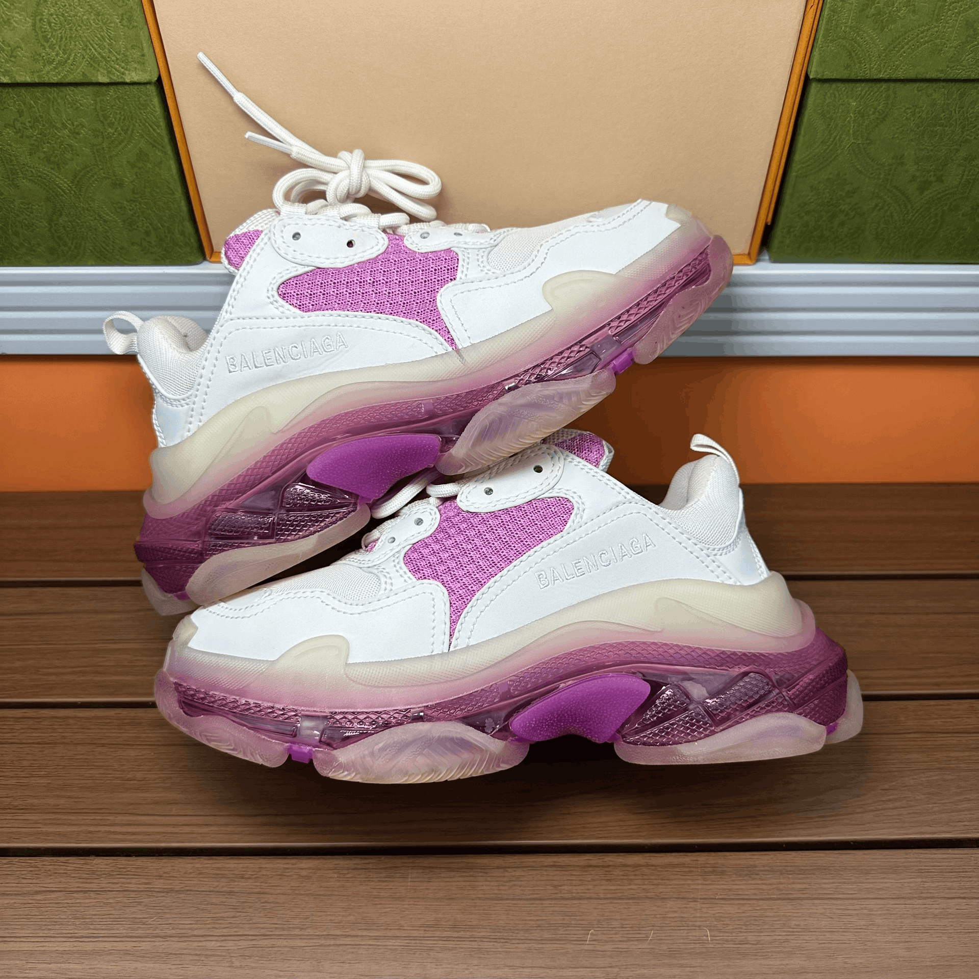 Balenciaga Balenciaga Pink Lowtop Sneakers it_37 Women Size US 7 / IT 37 - 2 Thumbnail