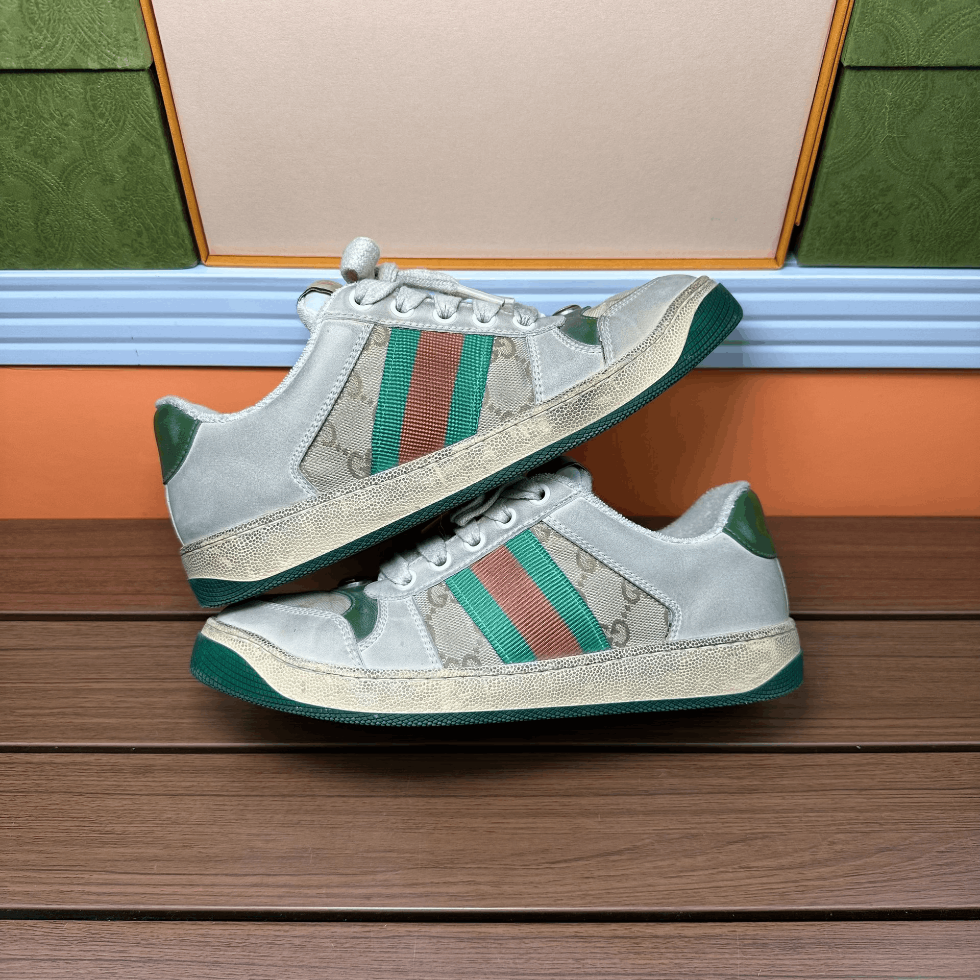 Gucci Gucci Green Lowtop Sneakers it_36-5 Women Size US 6.5 / IT 36.5 - 2 Thumbnail