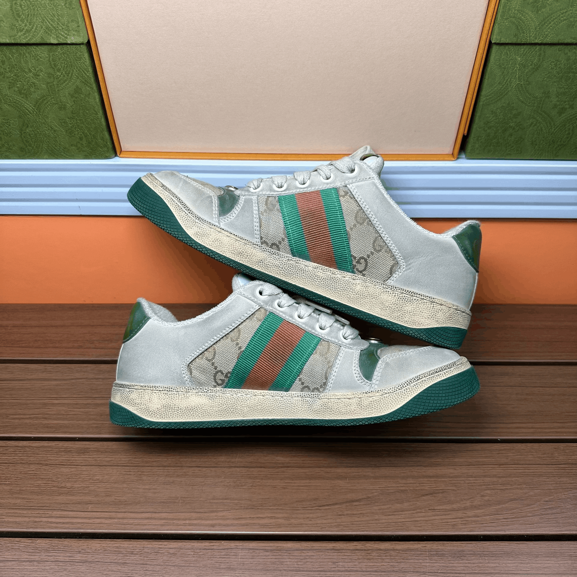 Gucci Gucci Green Lowtop Sneakers it_36-5 Women Size US 6.5 / IT 36.5 - 3 Thumbnail
