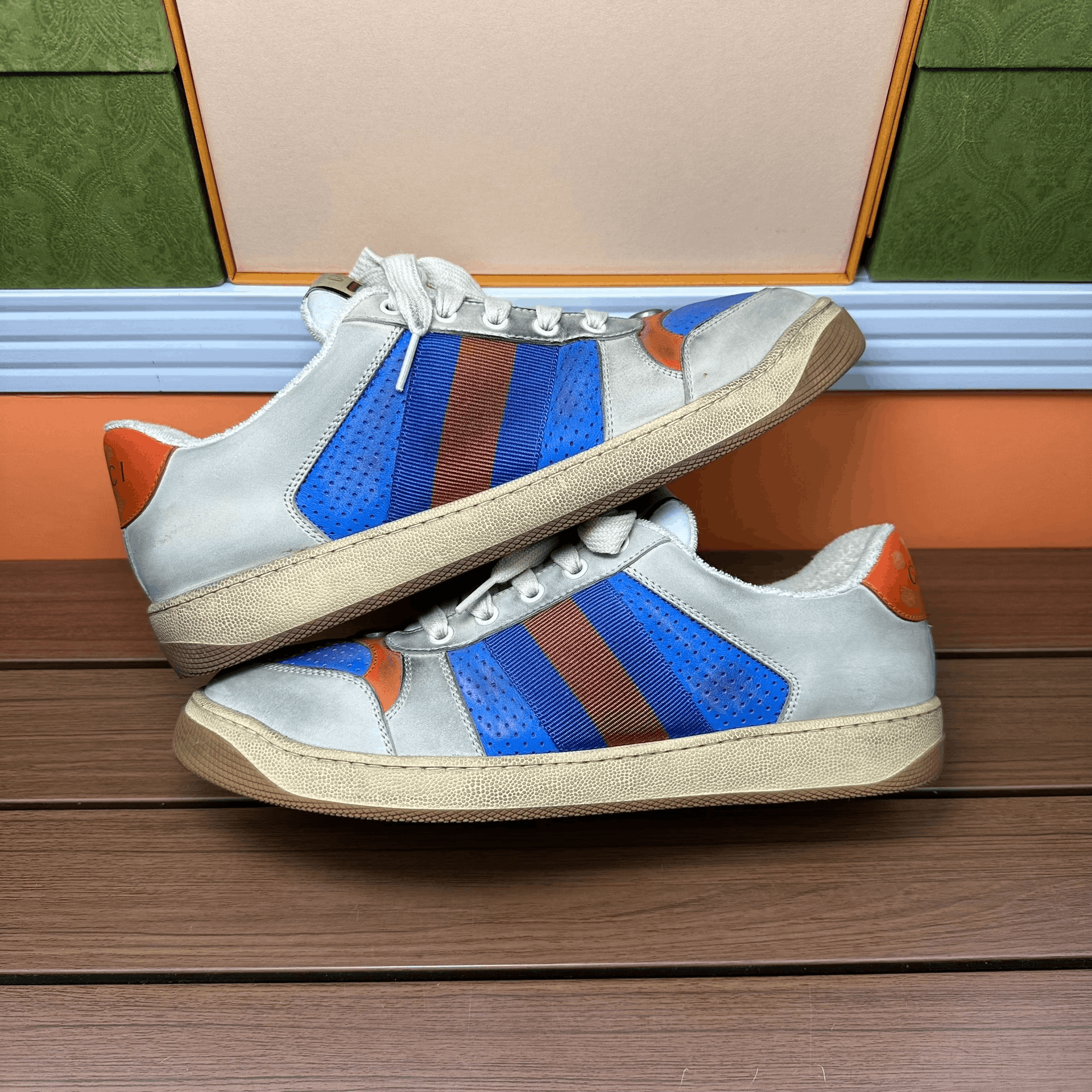 Gucci Gucci Orange Lowtop Sneakers 9 Men Size US 9 / EU 42 - 2 Thumbnail