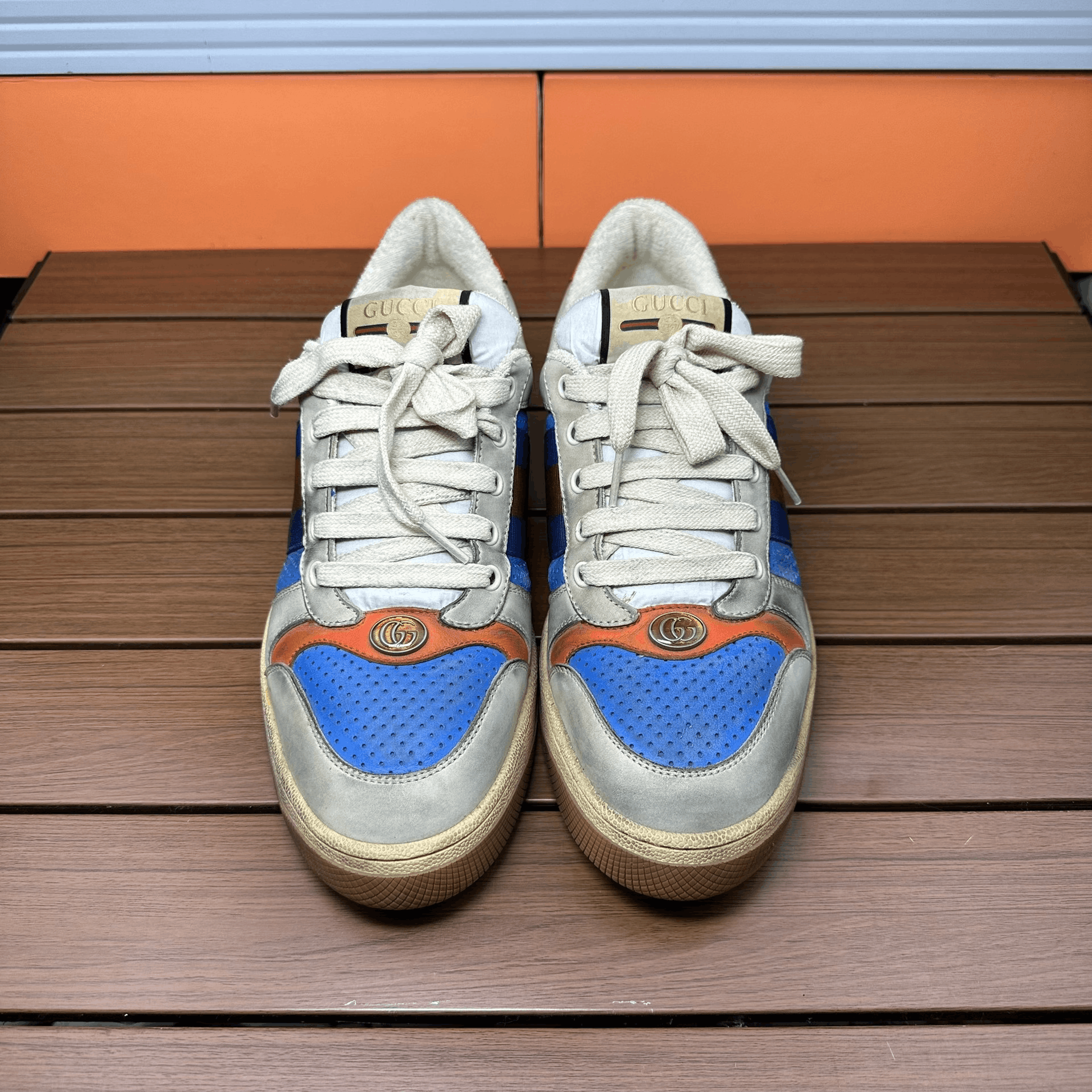 Gucci Gucci Orange Lowtop Sneakers 9 Men Size US 9 / EU 42 - 4 Thumbnail