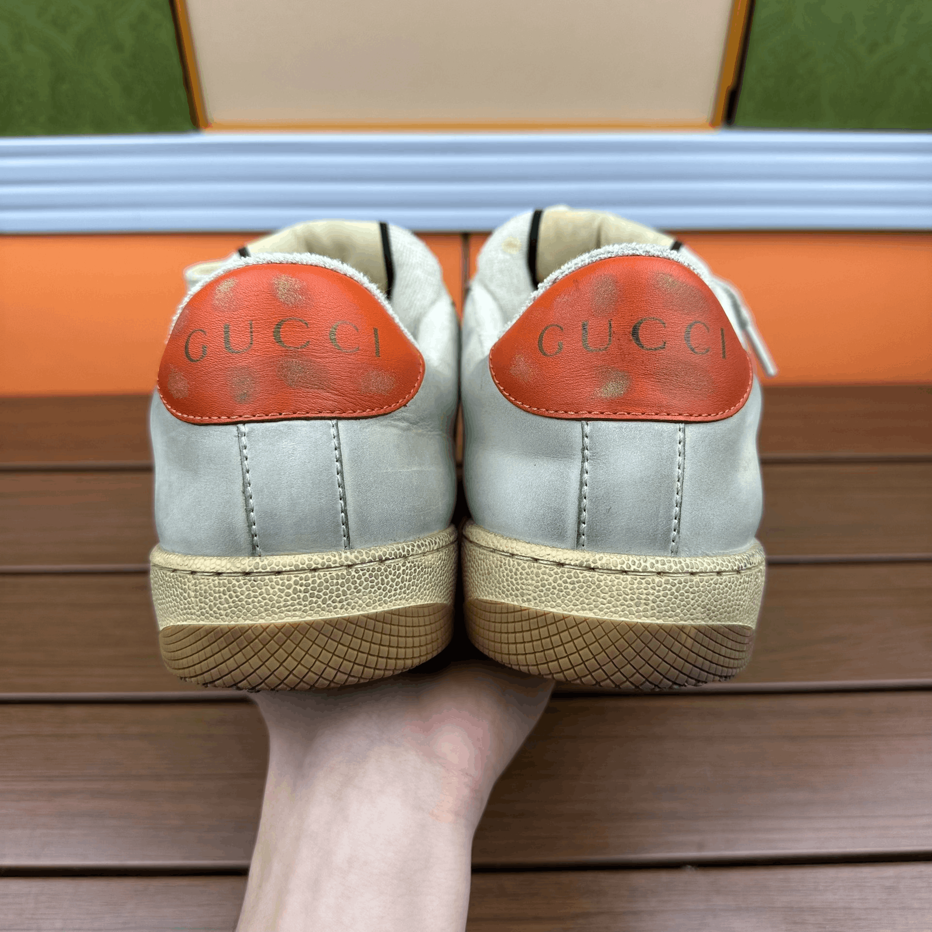 Gucci Gucci Orange Lowtop Sneakers 9 Men Size US 9 / EU 42 - 5 Thumbnail