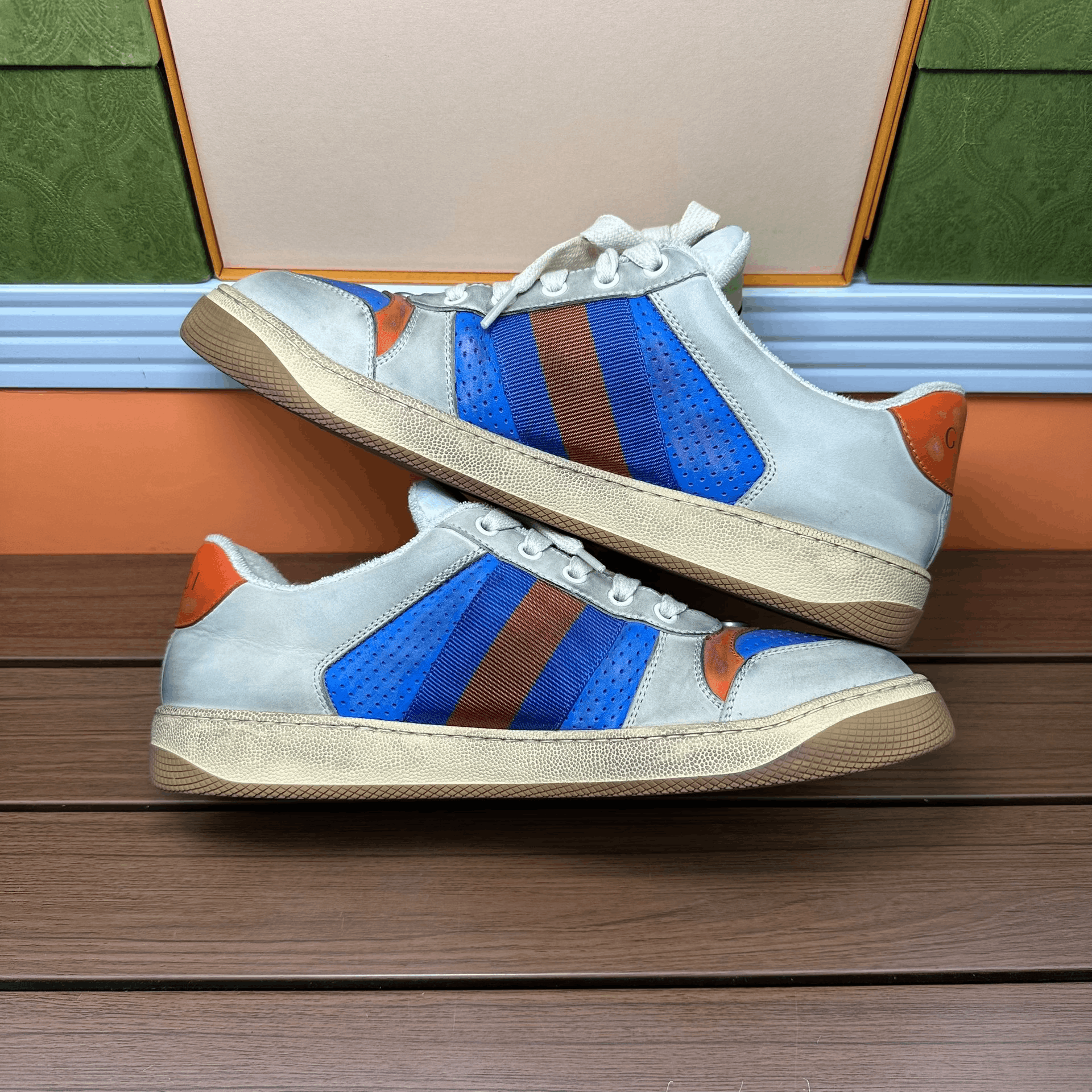 Gucci Gucci Orange Lowtop Sneakers 9 Men Size US 9 / EU 42 - 3 Thumbnail