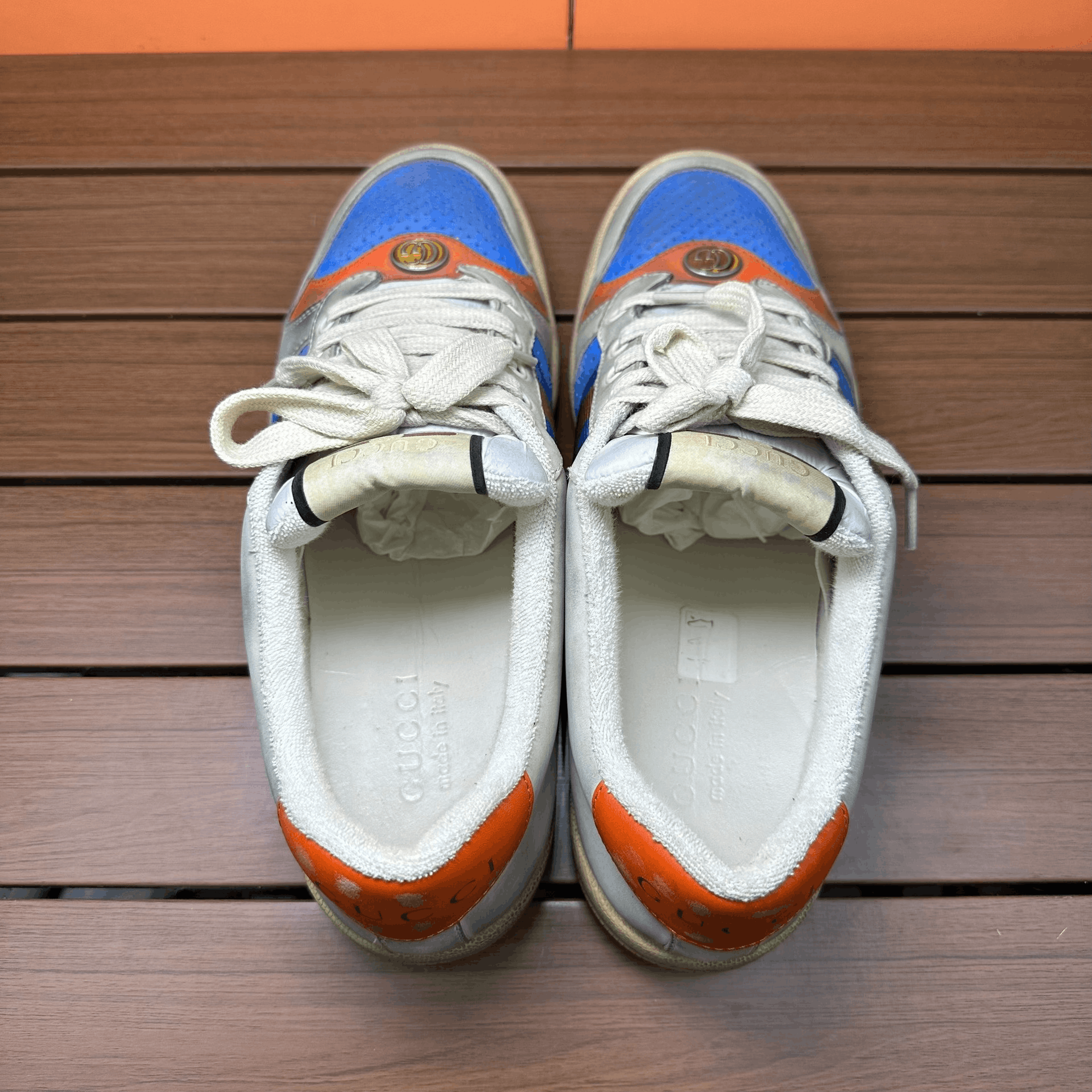 Gucci Gucci Orange Lowtop Sneakers 9 Men Size US 9 / EU 42 - 6 Thumbnail