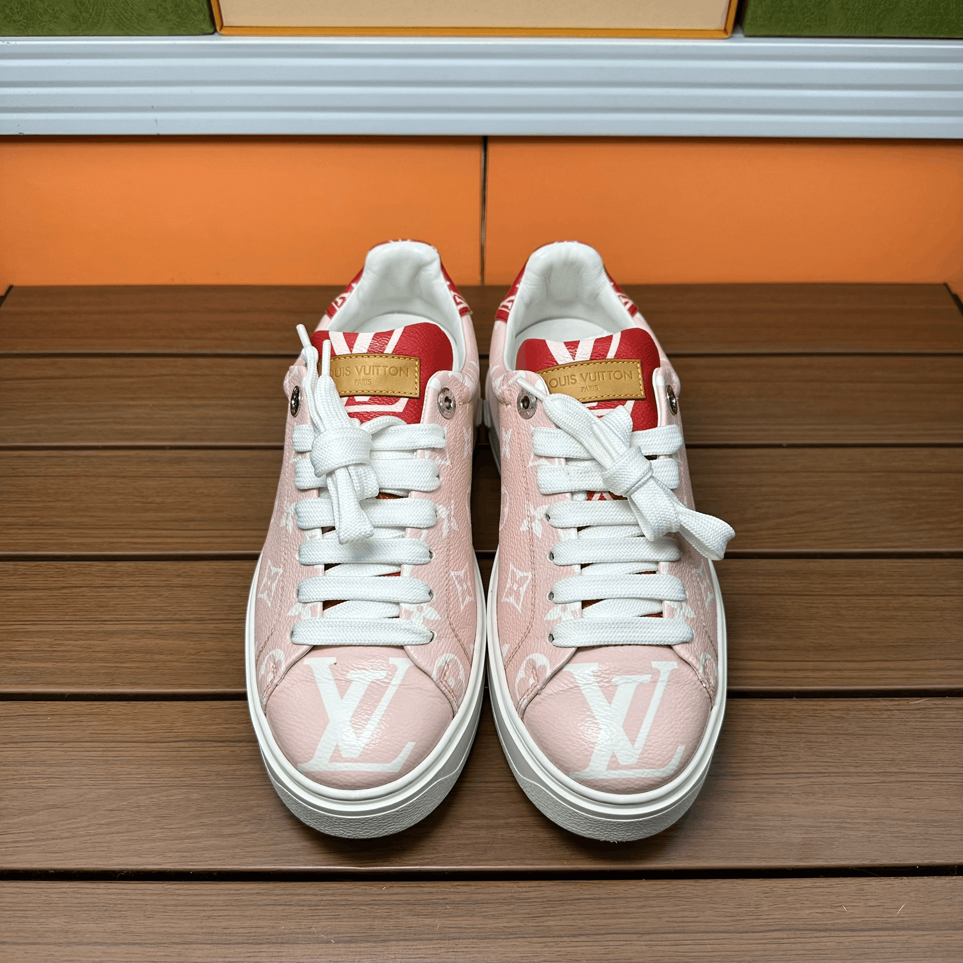 Louis Vuitton Louis Vuitton Casual Pink Lowtop Sneakers it_38 Women Size US 8 / IT 38 - 4 Thumbnail