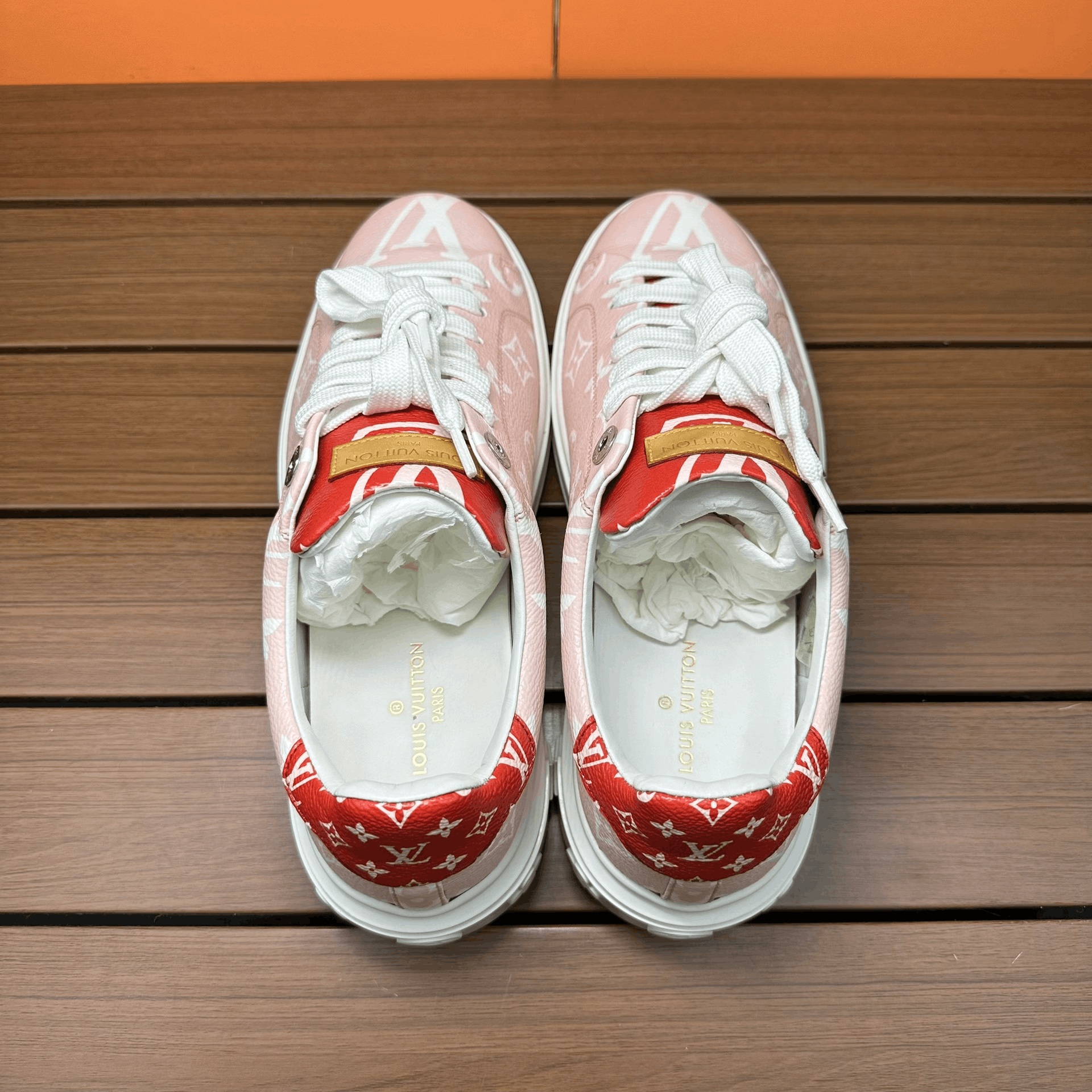 Louis Vuitton Louis Vuitton Casual Pink Lowtop Sneakers it_38 Women Size US 8 / IT 38 - 6 Thumbnail