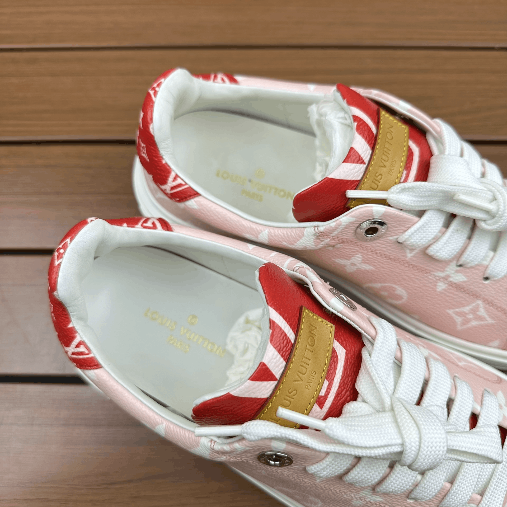 Louis Vuitton Louis Vuitton Casual Pink Lowtop Sneakers it_38 Women Size US 8 / IT 38 - 7 Thumbnail