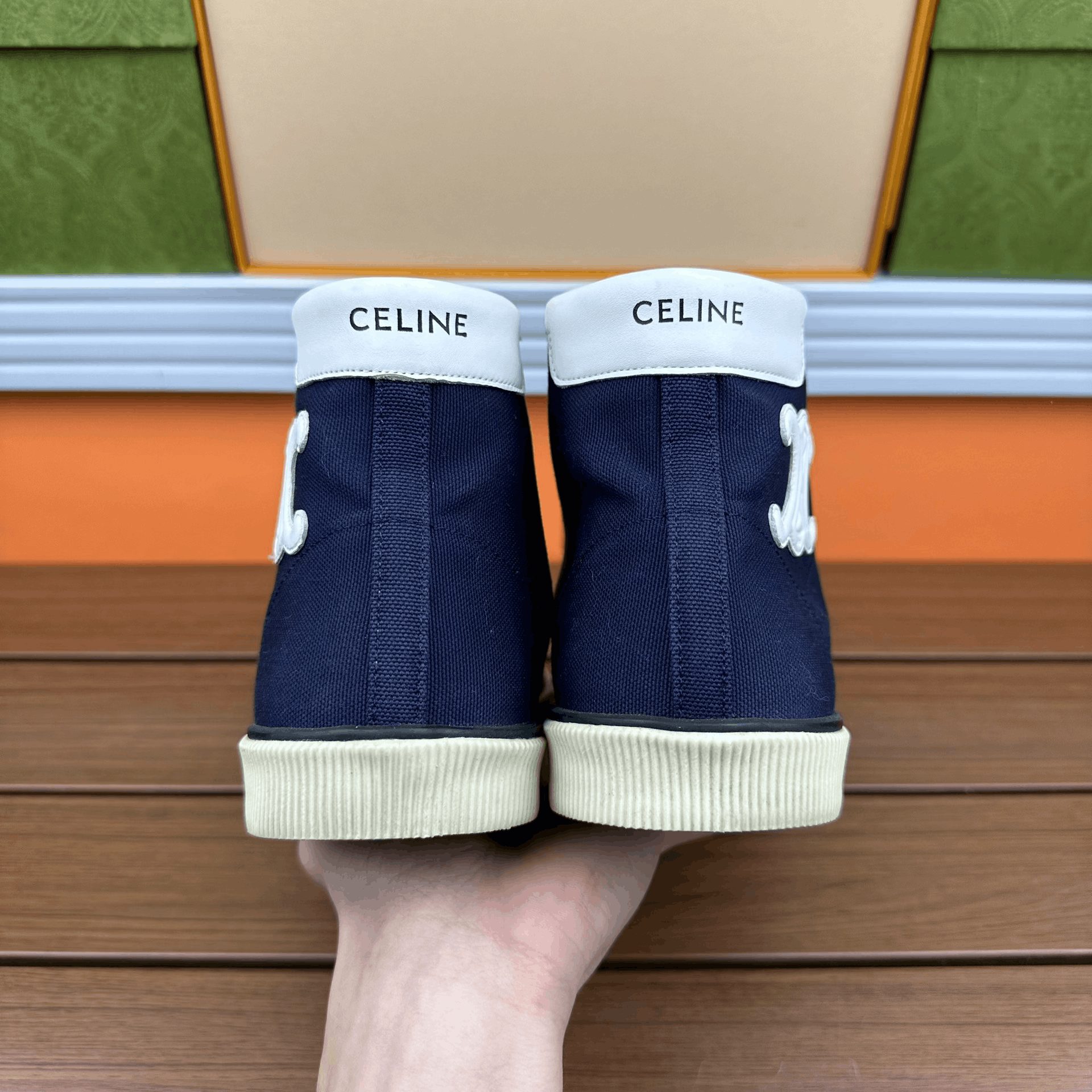 Celine Celine Canvas Blue Hitop Sneakers it_36 Women Size US 6 / IT 36 - 5 Thumbnail