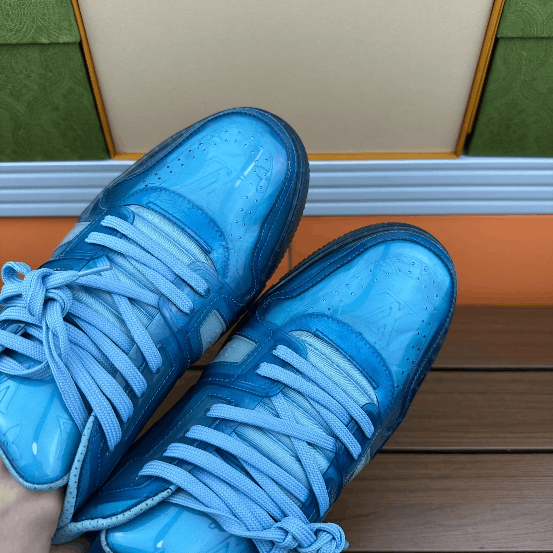 Louis Vuitton Louis Vuitton Training Blue Lowtop Sneakers 10 Men Size US 10 / EU 43 - 8 Thumbnail