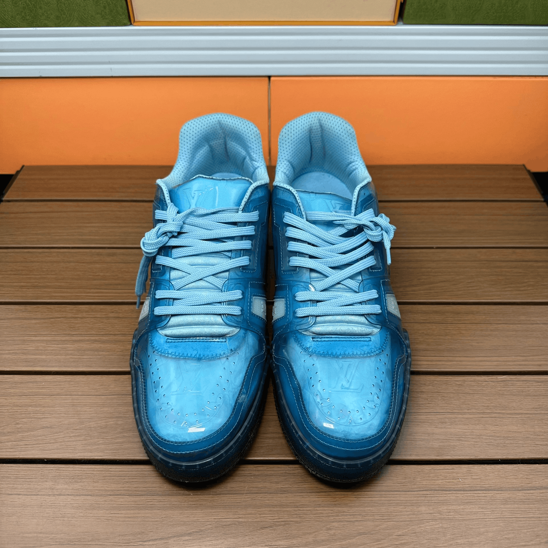 Louis Vuitton Louis Vuitton Training Blue Lowtop Sneakers 10 Men Size US 10 / EU 43 - 4 Thumbnail