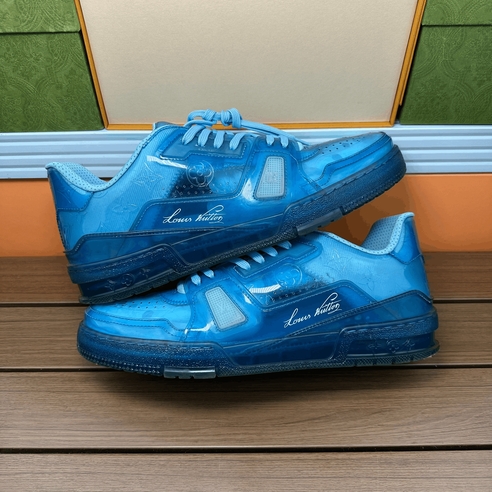 Louis Vuitton Louis Vuitton Training Blue Lowtop Sneakers 10 Men Size US 10 / EU 43 - 2 Thumbnail