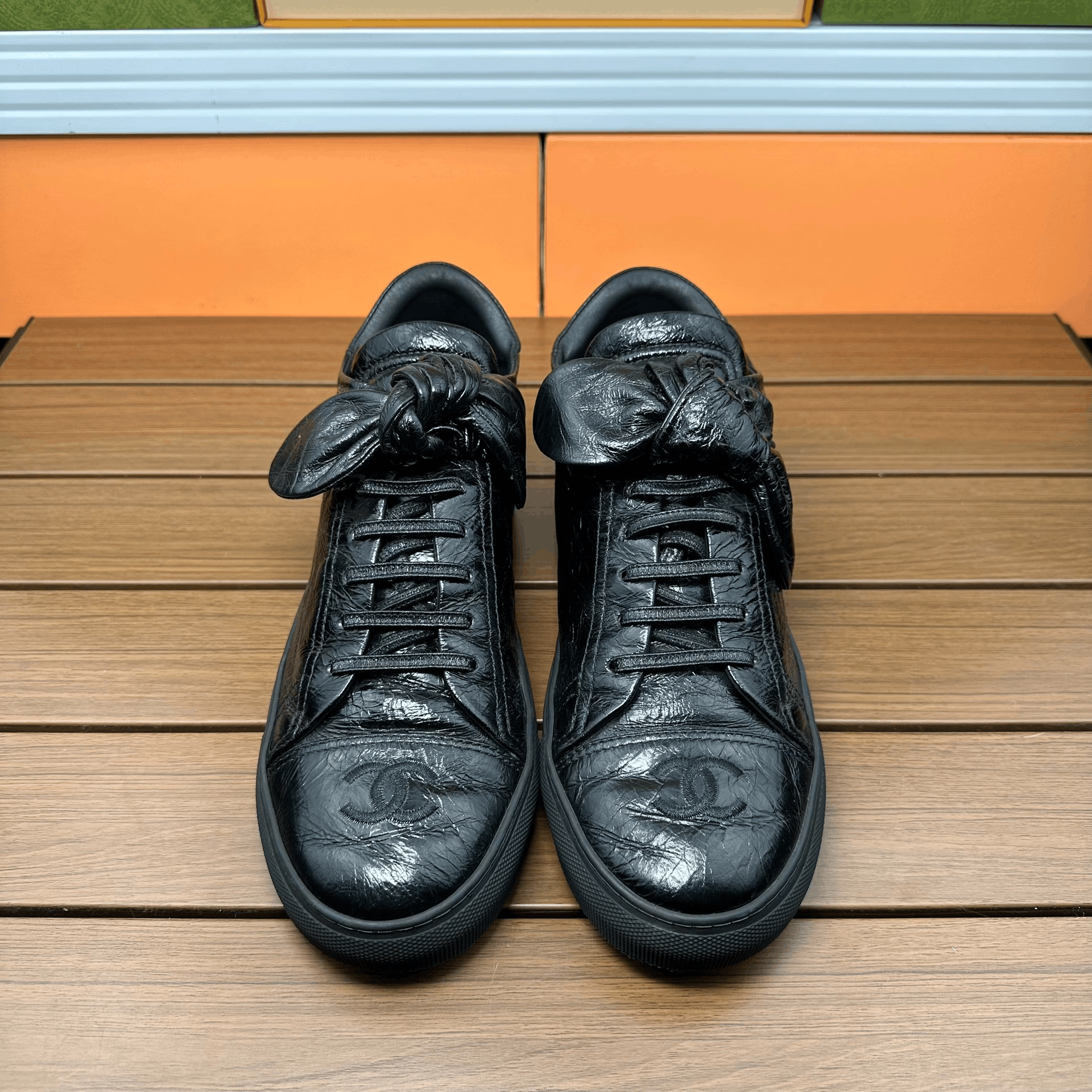 Chanel Chanel Casual Black Lowtop Sneakers it_39 Women Size US 9 / IT 39 - 4 Thumbnail