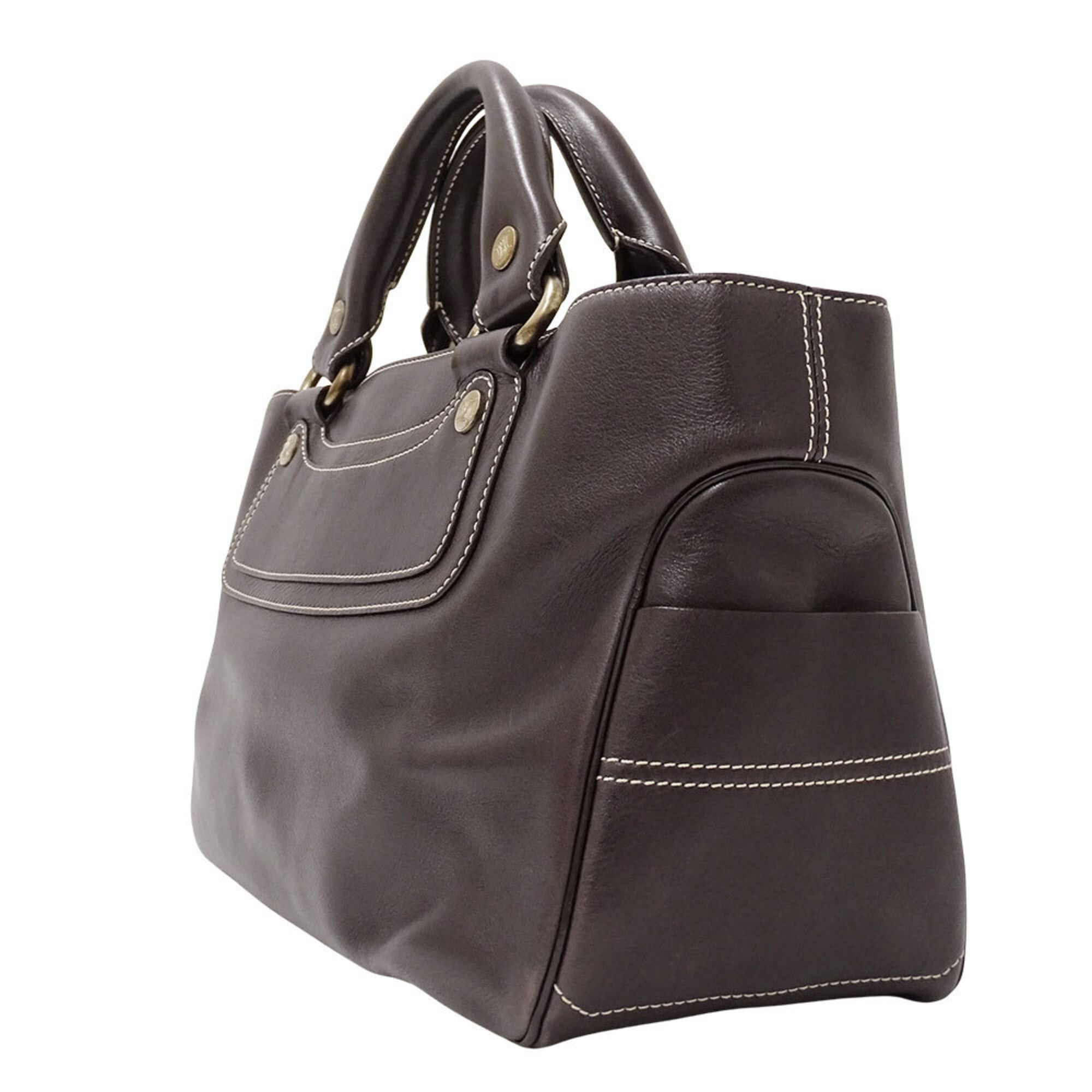 Celine Celine handbag for women, brand name, leather, Boogie Bag, dark brown, simple design. Size ONE SIZE - 4 Thumbnail