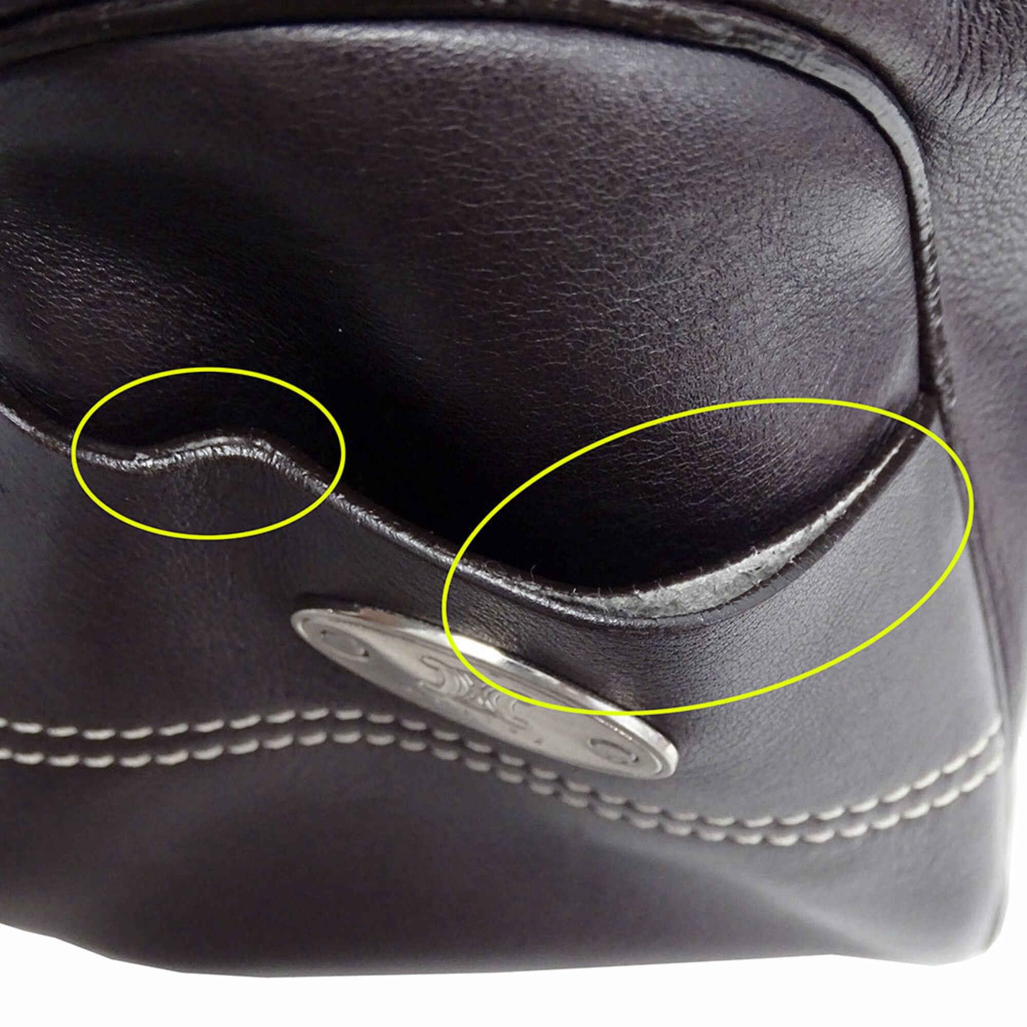 Celine Celine handbag for women, brand name, leather, Boogie Bag, dark brown, simple design. Size ONE SIZE - 11 Thumbnail