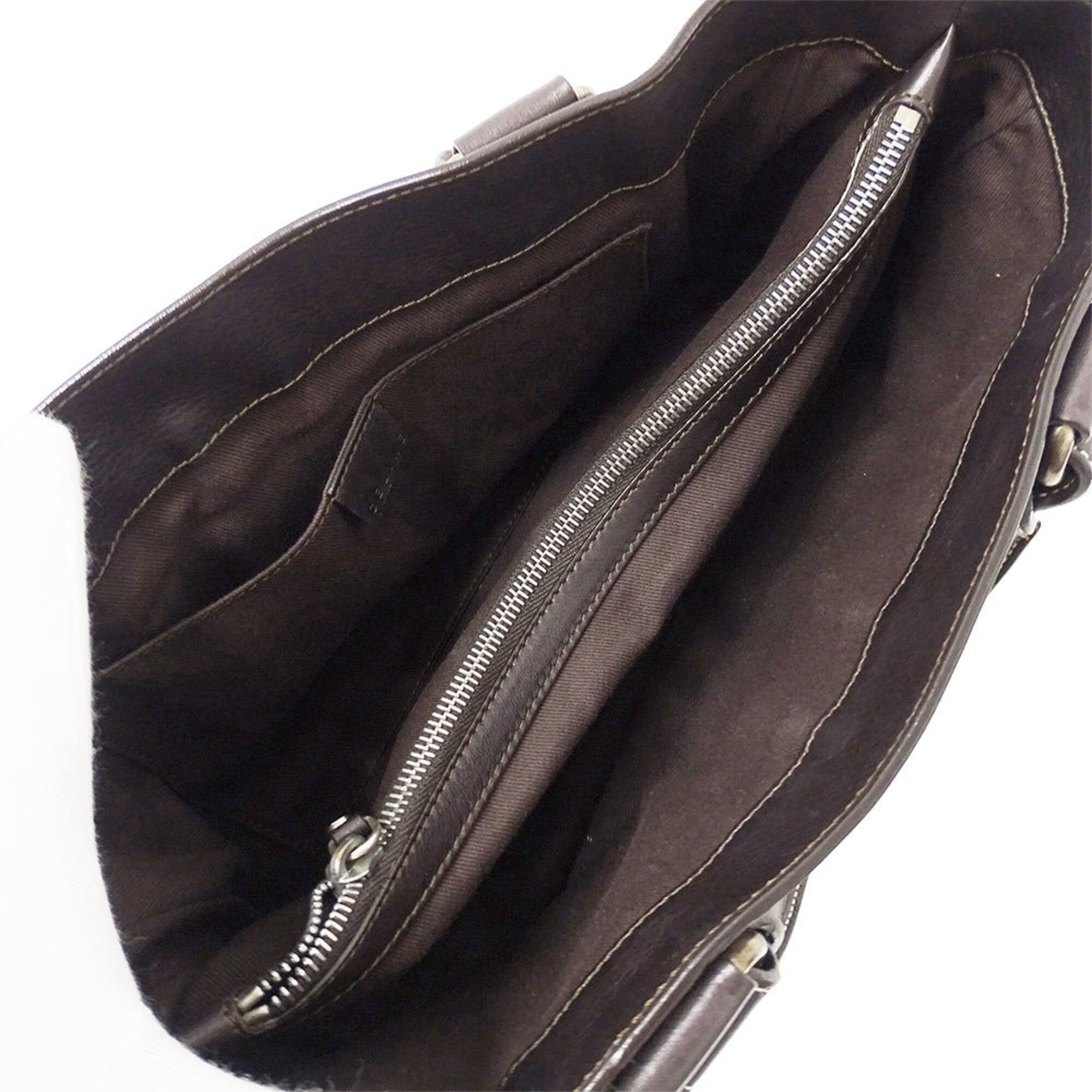 Celine Celine handbag for women, brand name, leather, Boogie Bag, dark brown, simple design. Size ONE SIZE - 6 Thumbnail