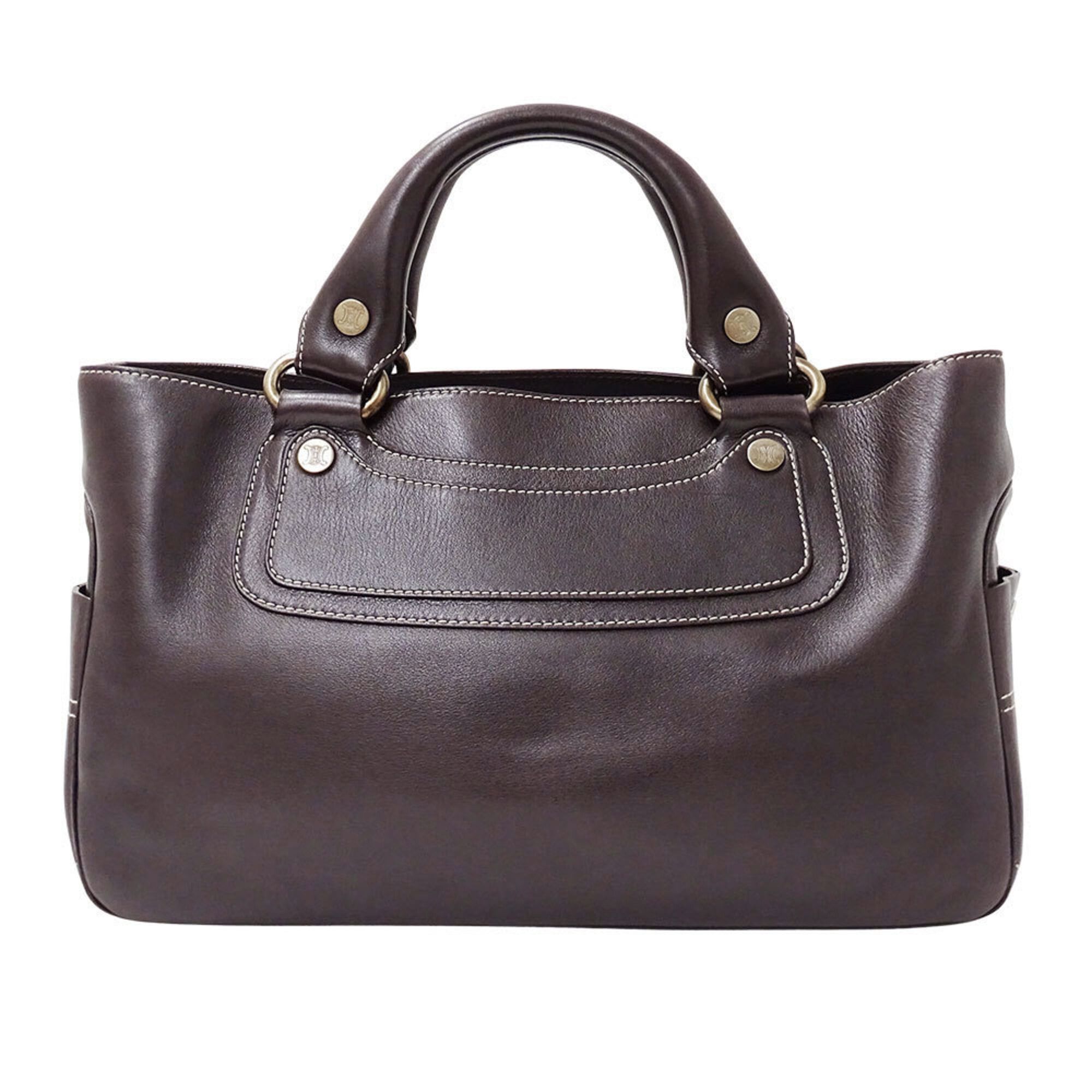 Celine Celine handbag for women, brand name, leather, Boogie Bag, dark brown, simple design. Size ONE SIZE - 2 Thumbnail