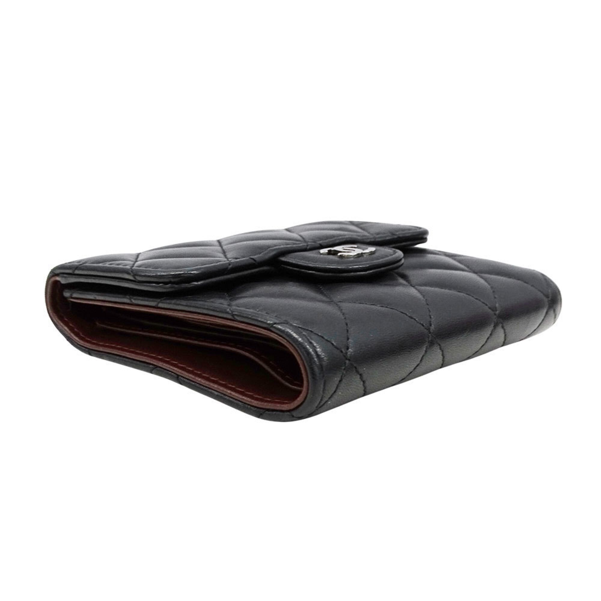 Chanel Chanel women's trifold wallet, Matelassé lambskin, black, silver hardware, quilted. Size ONE SIZE - 3 Thumbnail