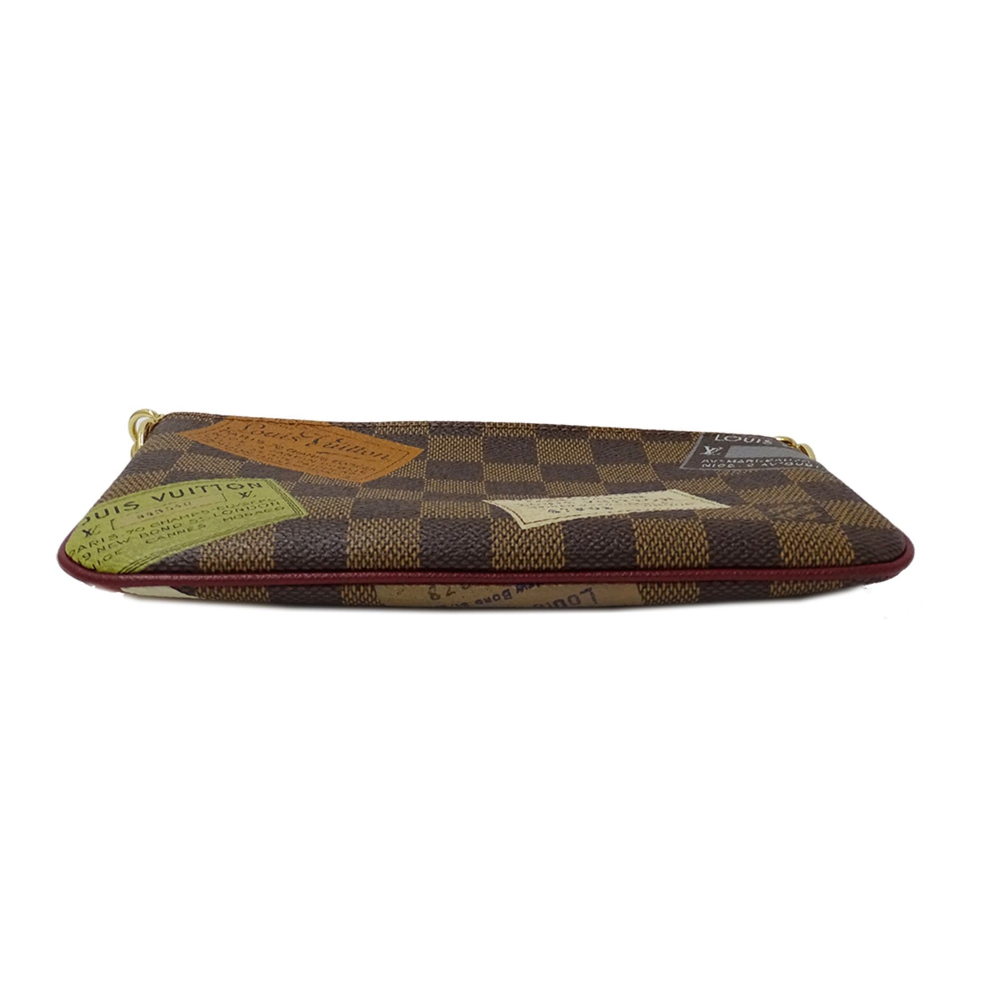Louis Vuitton Louis Vuitton Handbag Pouch Damier Women's Brand Accessory Canvas Pochette Mira MM Label Brown N63080 Size ONE SIZE - 3 Thumbnail
