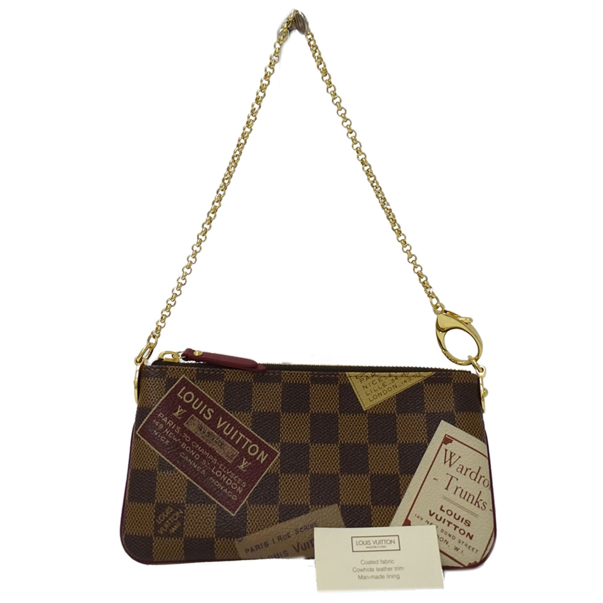 Louis Vuitton Louis Vuitton Handbag Pouch Damier Women's Brand Accessory Canvas Pochette Mira MM Label Brown N63080 Size ONE SIZE - 8 Thumbnail