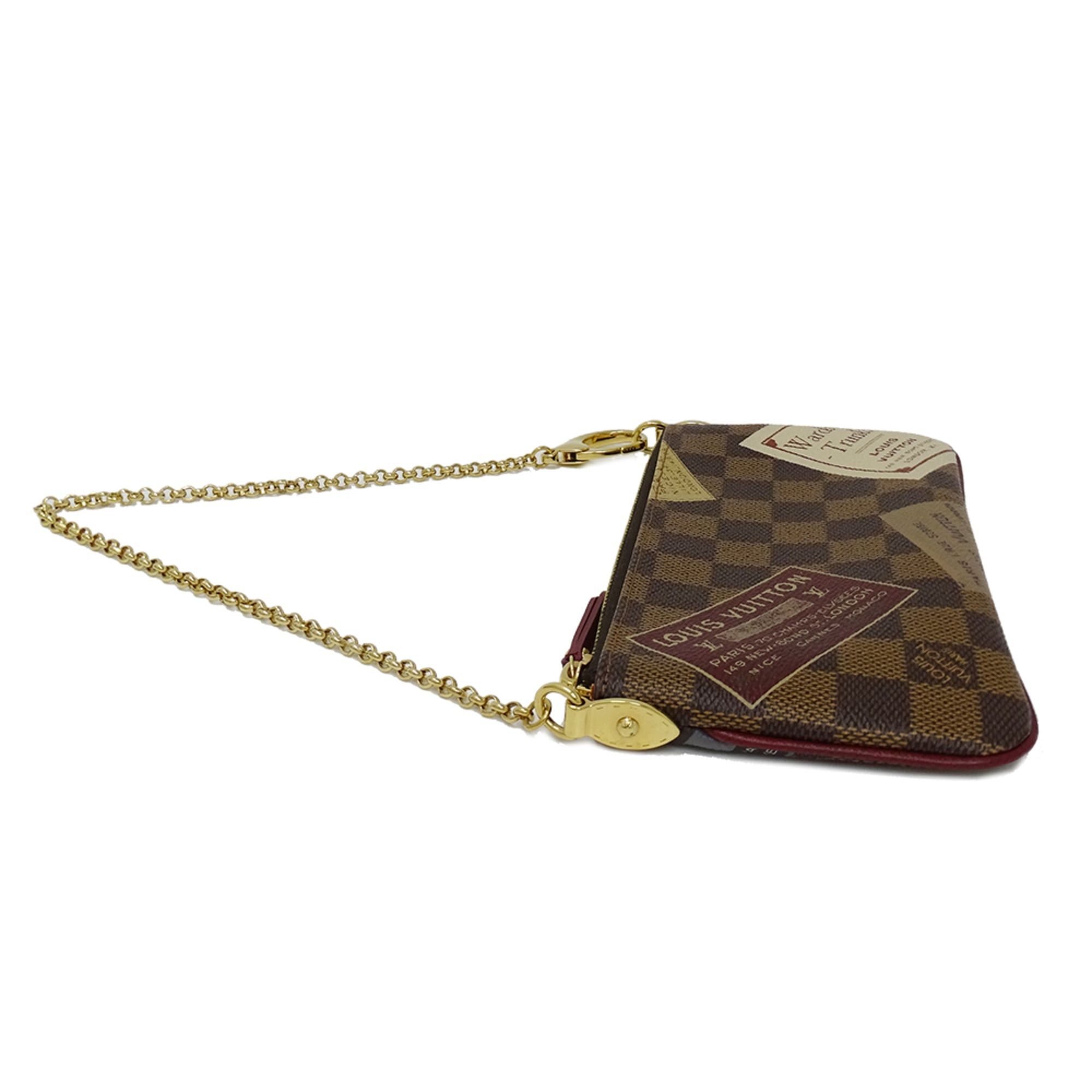 Louis Vuitton Louis Vuitton Handbag Pouch Damier Women's Brand Accessory Canvas Pochette Mira MM Label Brown N63080 Size ONE SIZE - 4 Thumbnail