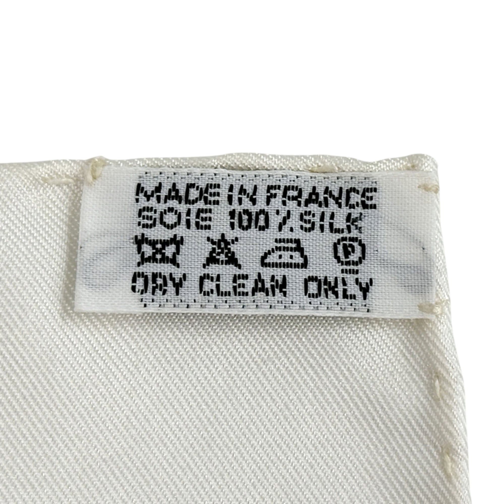 Hermes Hermes scarf/muffler, Carre 90, Faubourg Express, women's, brand name, silk, white, rainbow. Size ONE SIZE - 5 Thumbnail
