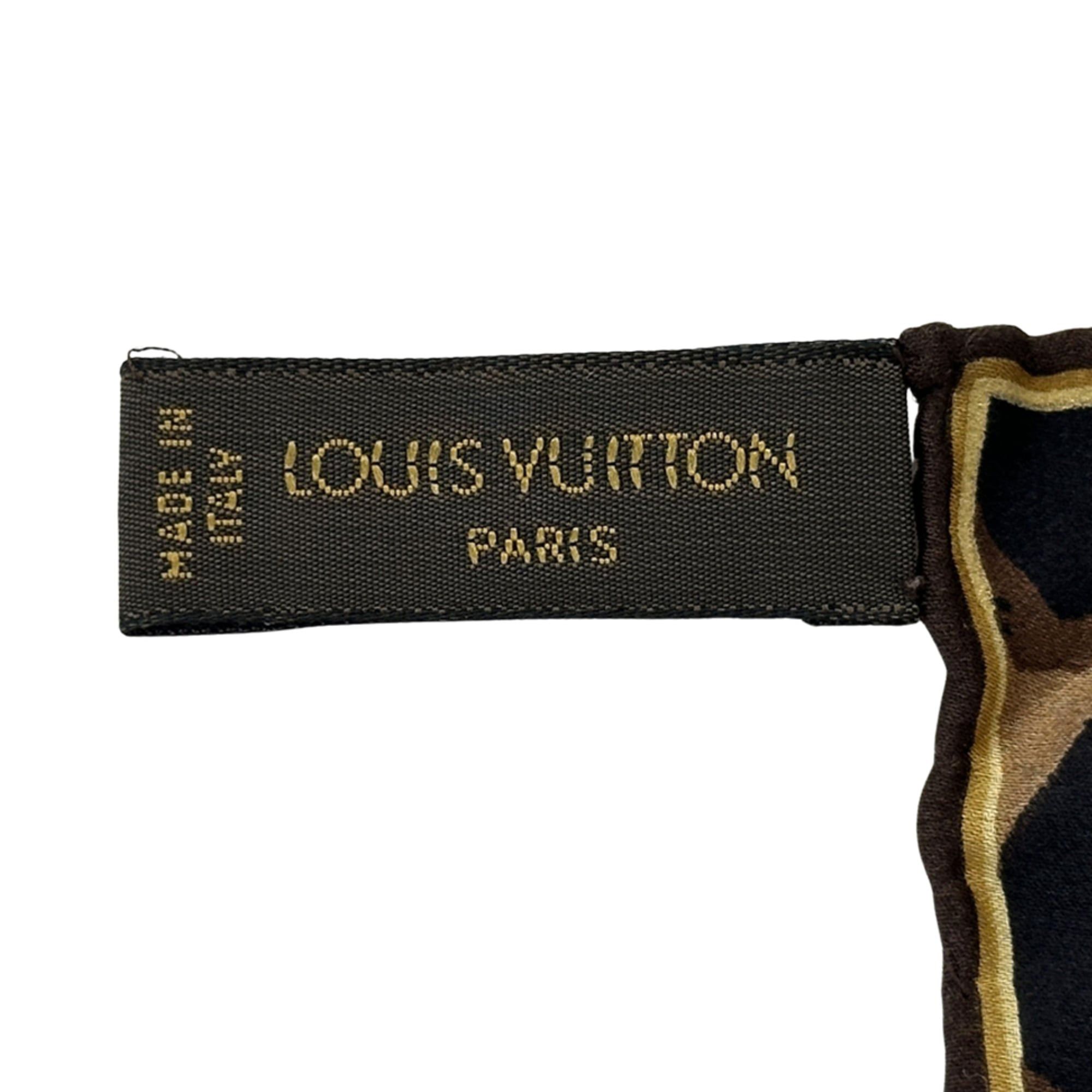 Louis Vuitton Louis Vuitton Scarf Muffler Monogram Women's Brand Silk Brown M72124 Size ONE SIZE - 4 Thumbnail