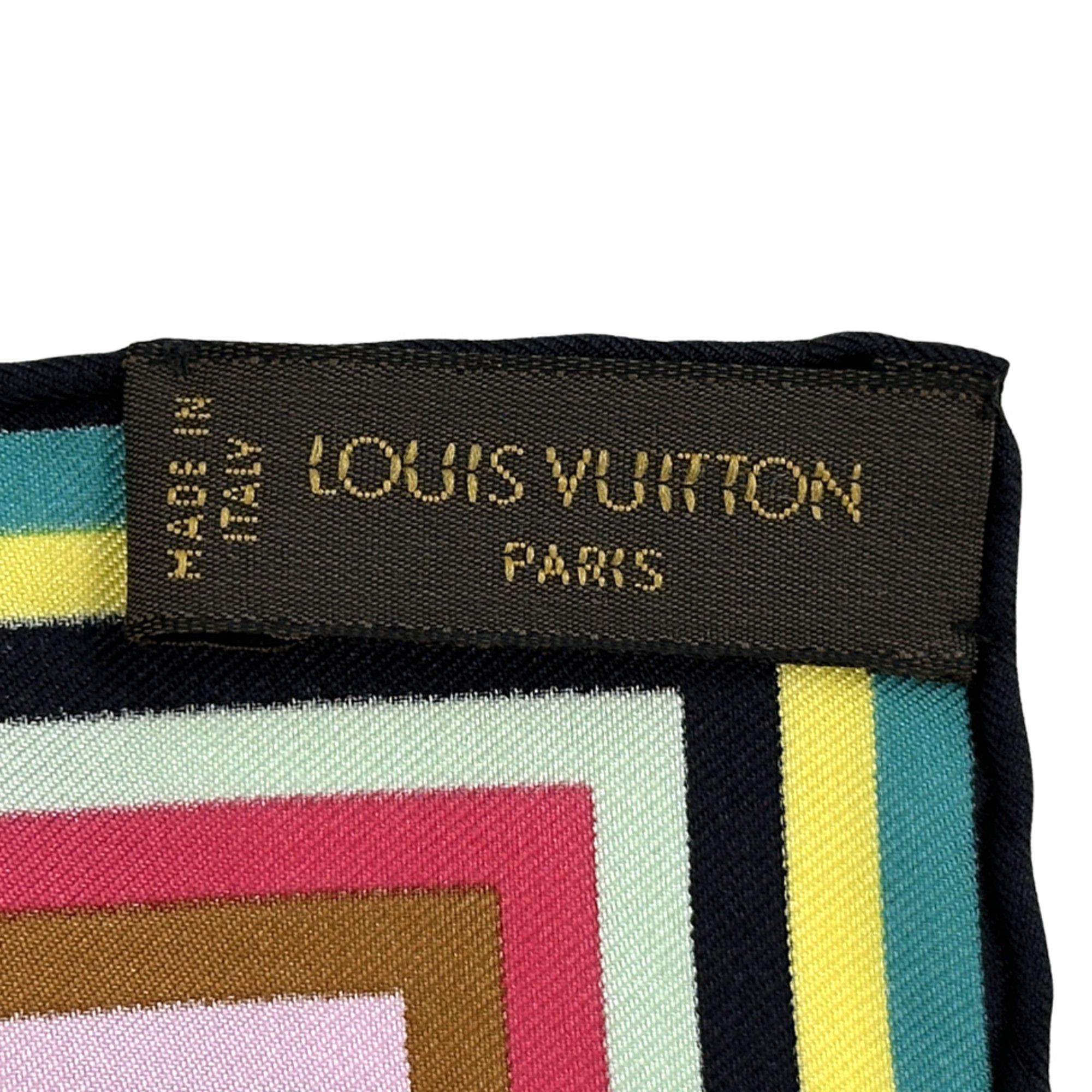 Louis Vuitton Louis Vuitton Scarf Muffler Monogram Women's Brand Silk Brown M72124 Size ONE SIZE - 3 Thumbnail