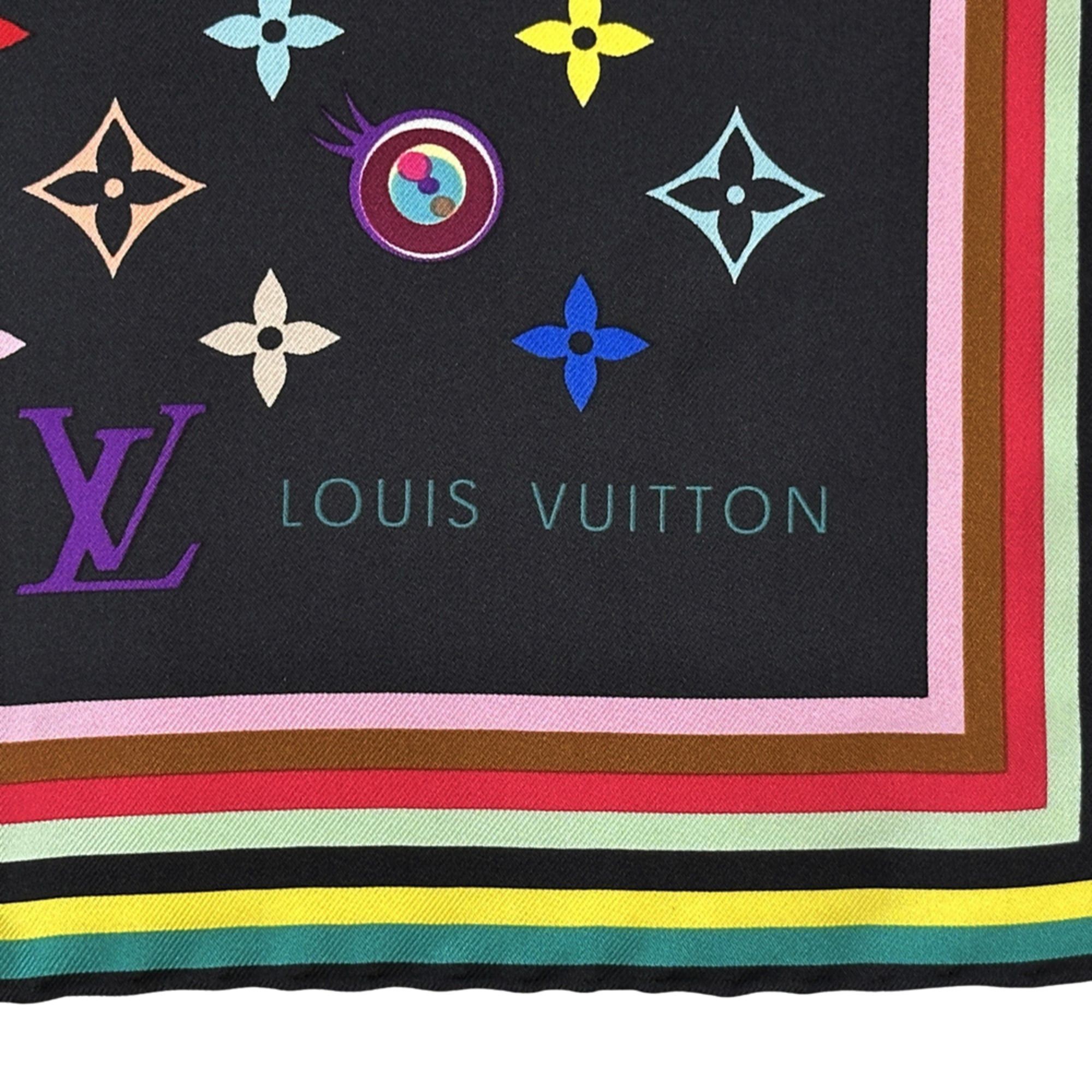 Louis Vuitton Louis Vuitton Scarf Muffler Monogram Women's Brand Silk Brown M72124 Size ONE SIZE - 2 Thumbnail
