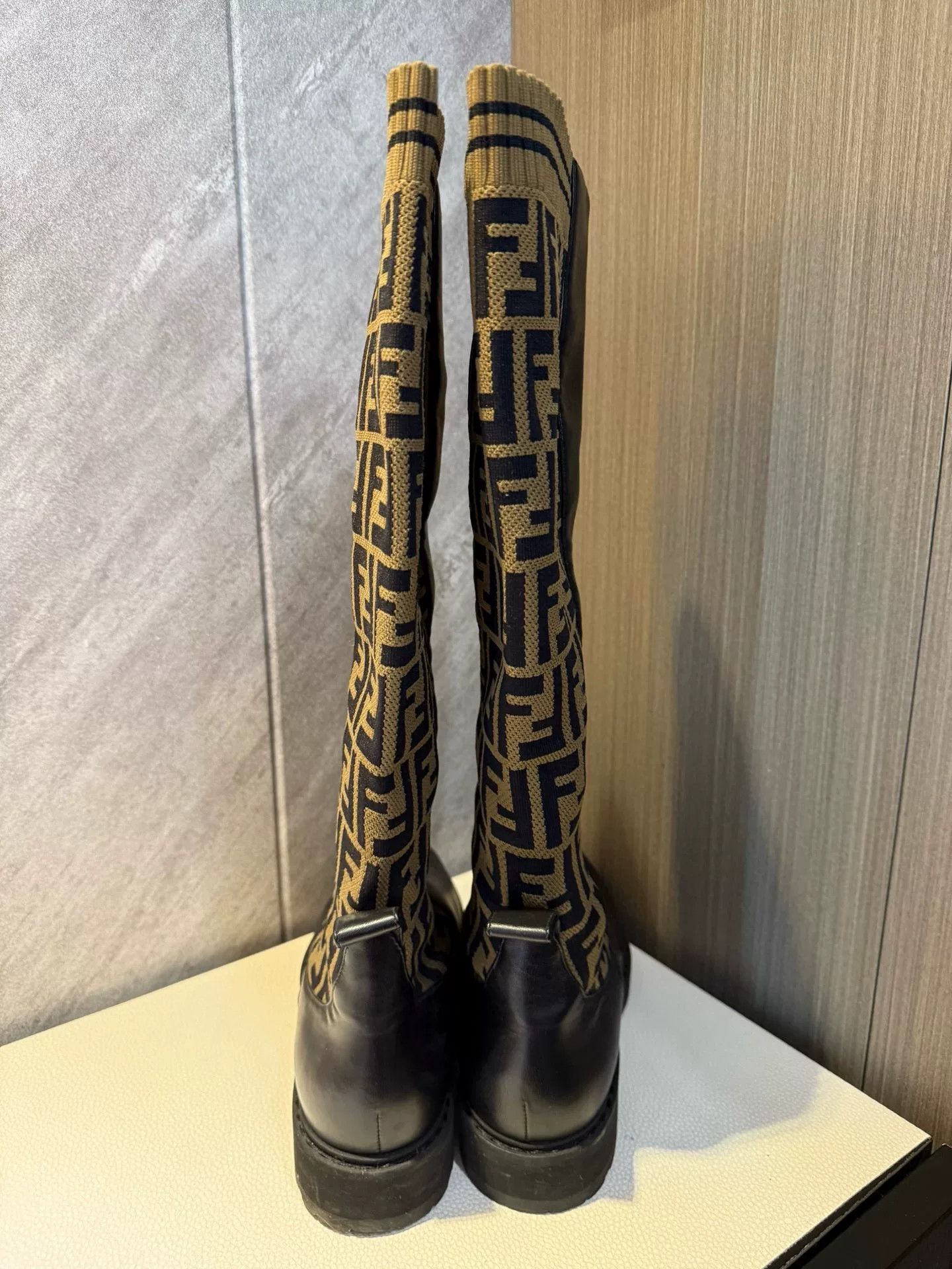 Fendi Fendi FF Logo High-Top Boots Size US 8 / IT 38 - 4 Thumbnail