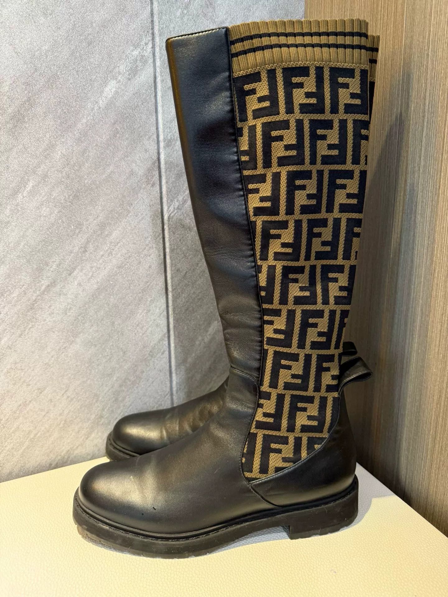 Fendi Fendi FF Logo High-Top Boots Size US 8 / IT 38 - 3 Thumbnail