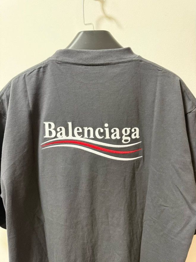 Balenciaga Balenciaga Embroidered Logo Gray T-Shirt Size US XS / EU 42 / 0 - 7 Thumbnail