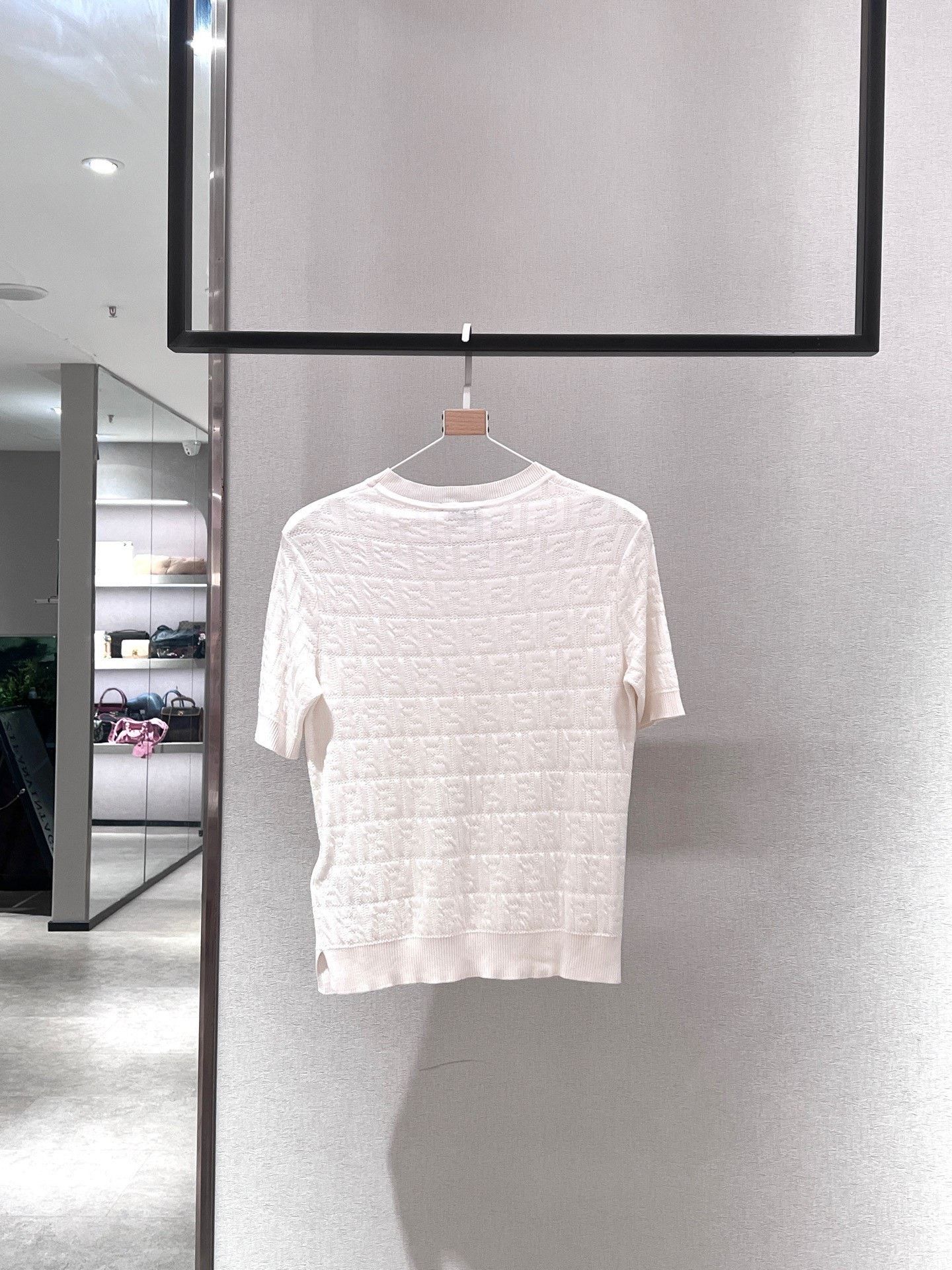 Fendi Fendi White Logo Print Knit Top Size S / US 4 / IT 40 - 2 Thumbnail