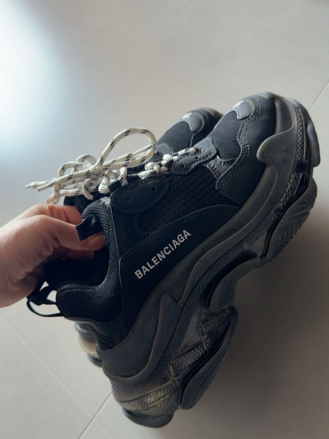 Balenciaga Balenciaga Triple S Black Size 38 Size US 7 / IT 37 - 4 Thumbnail